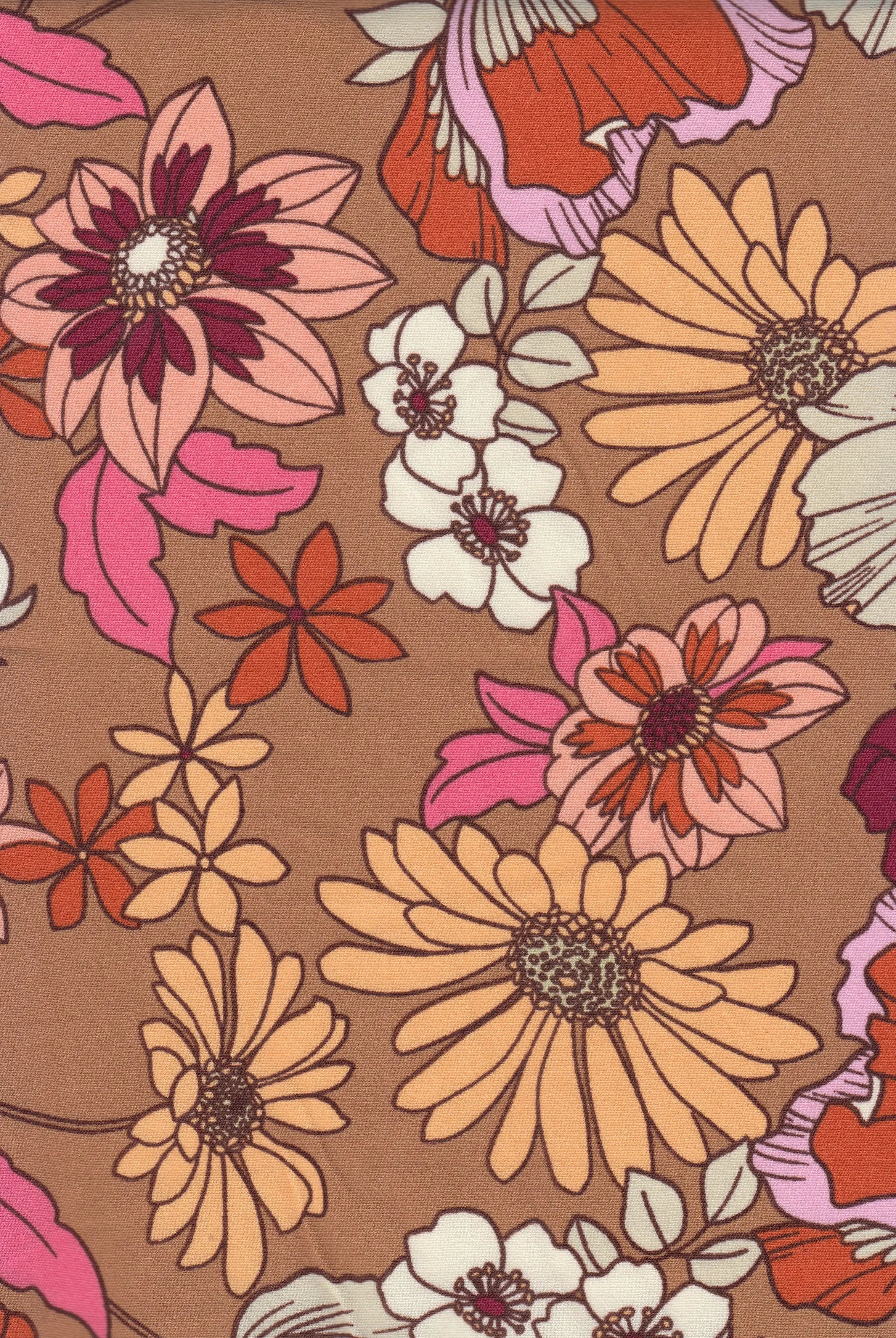 POP4178-MS11067 CARAMEL FLOWER AIRFLOW BLOUSE BODYSUIT BOTTOMS BROWN CAMI CEY CREAM DRESS FLORAL LOUNGEWEAR MAGENTA PANTS PINK POLYESTER PRINT SKIRTS SUBLIMATION TOPS WOVEN