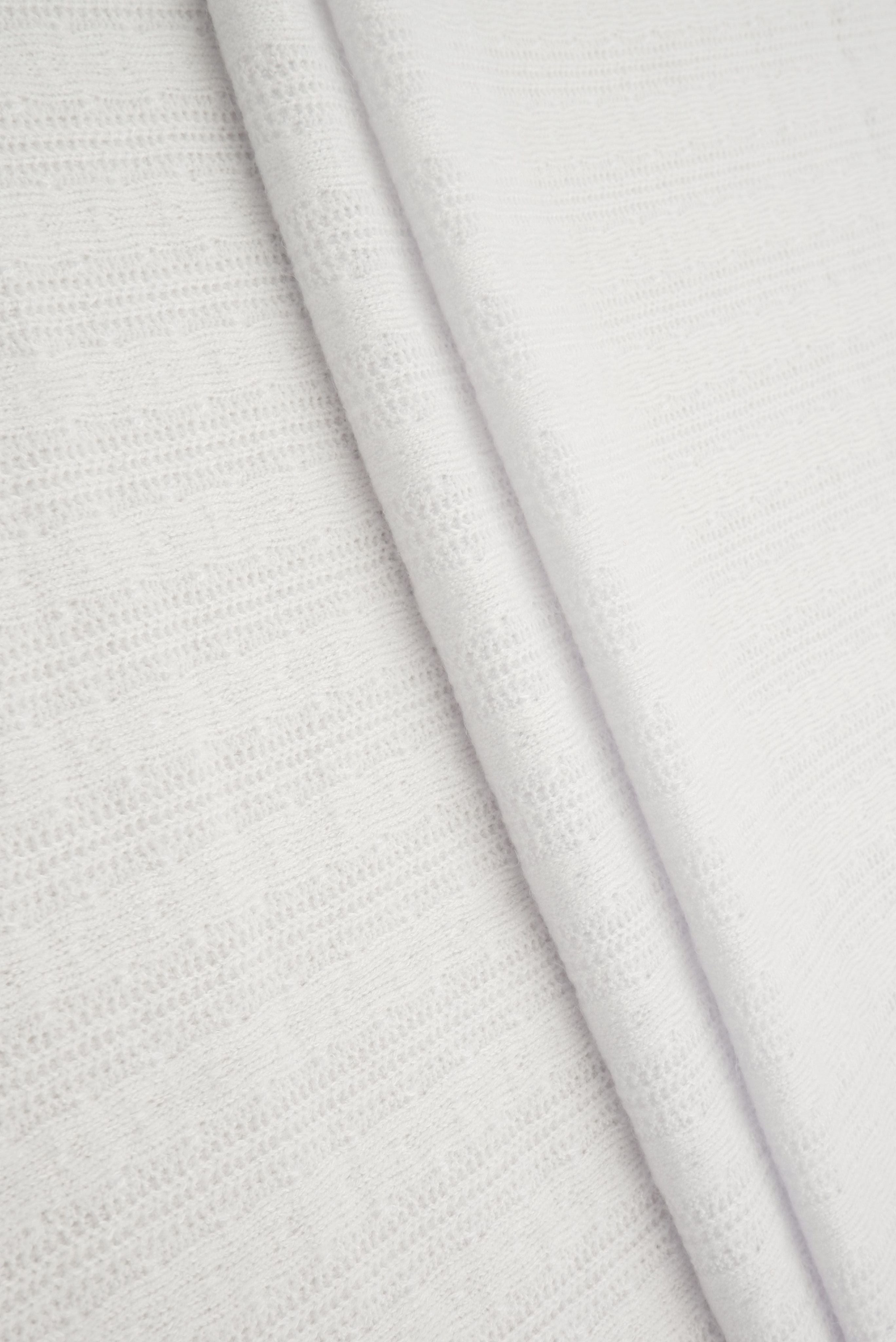 KNT1755R WHITE BODYSUIT BOTTOMS CAMI DRESS KNIT LOUNGEWEAR NO-PRINT PANTS POLYESTER RIBBED SKIRTS SOLID SPANDEX STRETCH SWEATER TOPS TUNICS