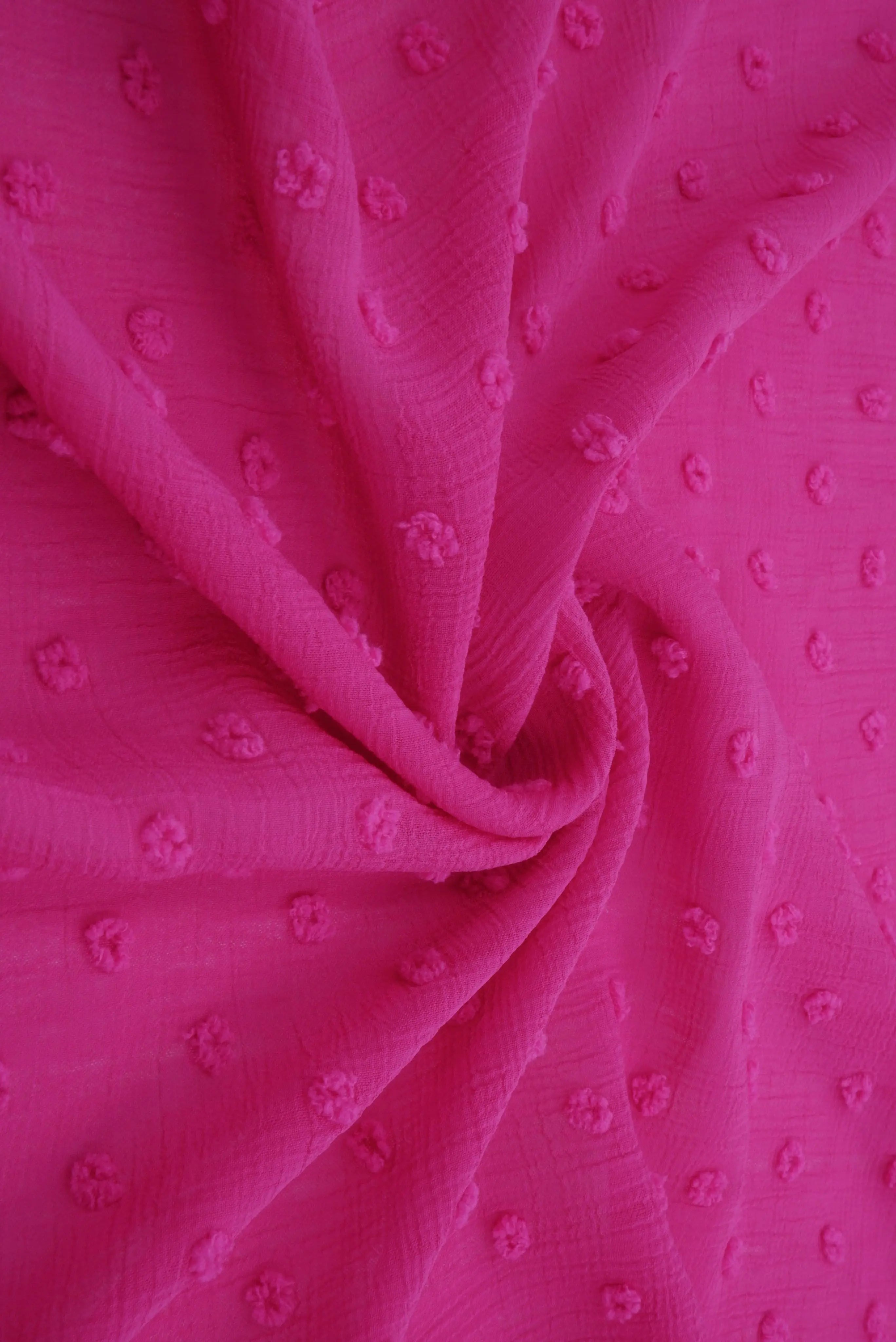 HIMLT-4220 FUSCHIA BLOUSE BODYSUIT BOTTOMS CAMI DRESS FUSCHIA HI-MULTI NO-PRINT NON STRETCH PANTS POLYESTER SKIRTS SOLID SWISS DOT TOPS WOVEN