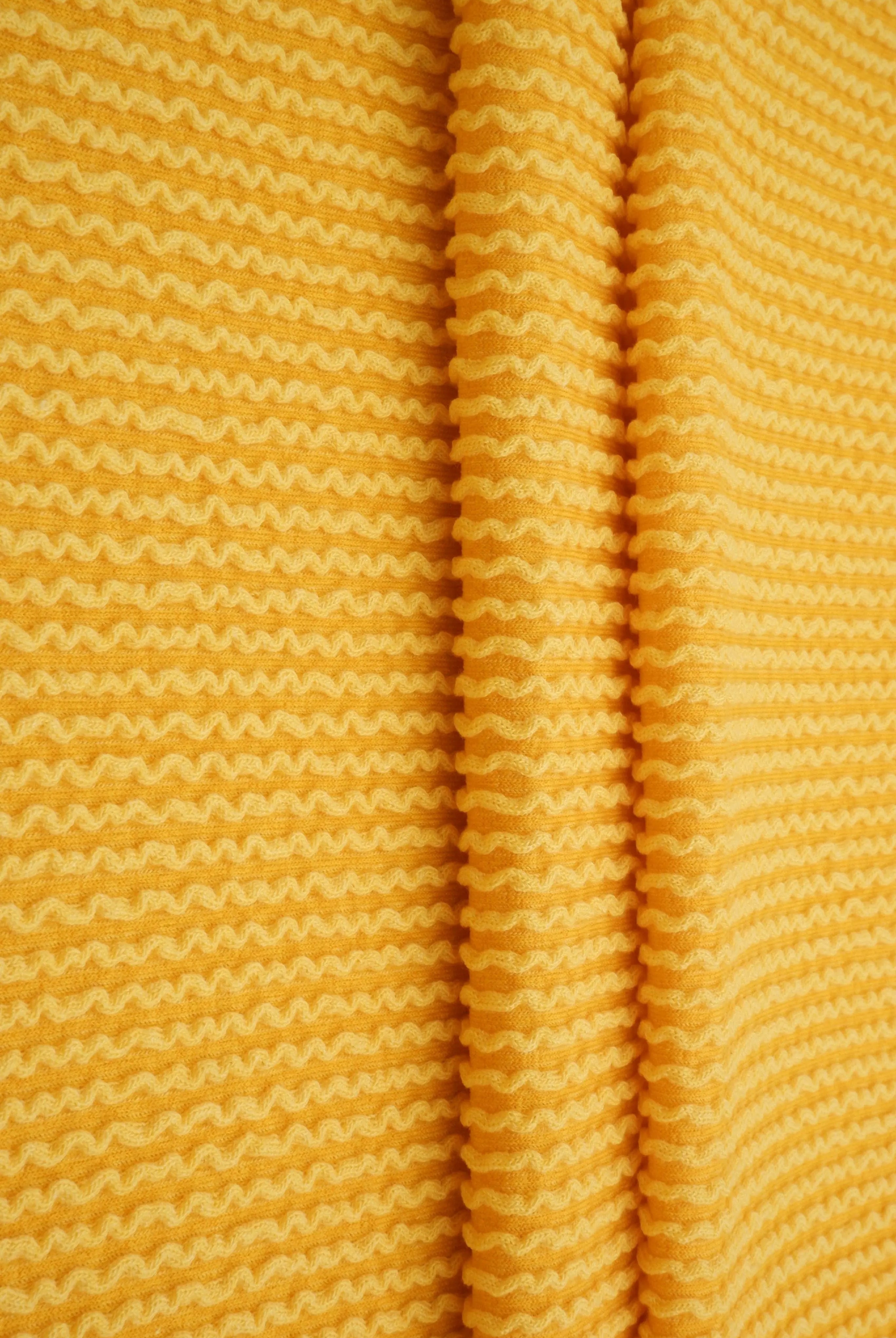 KNT4463 YELLOW BODYSUIT BOTTOMS CAMI DOUBLE KNIT DRESS JACQUARD LOUNGEWEAR MUSTARD NO-PRINT PANTS POLYESTER RAYON RIB SOLID SPANDEX STRETCH SWEATER T-SHIRT URBAN YELLOW