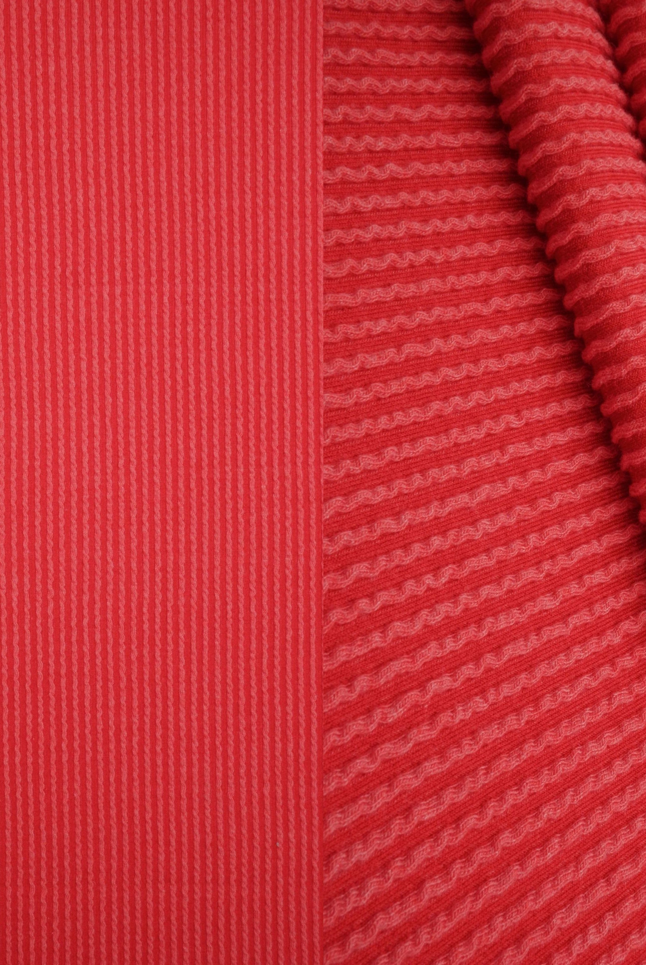 KNT4463 RED BODYSUIT BOTTOMS CAMI DOUBLE KNIT DRESS JACQUARD LOUNGEWEAR NO-PRINT PANTS POLYESTER RAYON RED RIB SOLID SPANDEX STRETCH SWEATER T-SHIRT URBAN