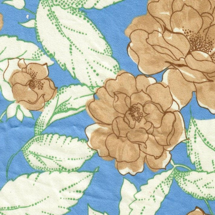 POP4474-MS11071 CHAMBRAY BLOUSE DRESS FLORAL FLOWER PANTS POLYESTER PRINT-B SATIN WOVEN