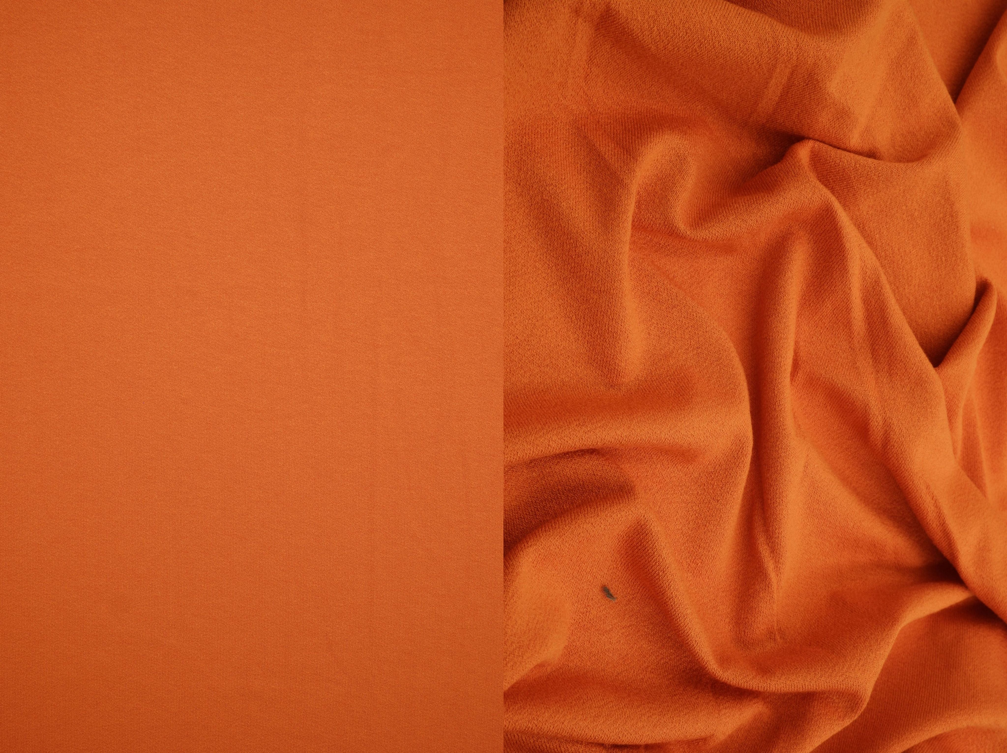 KNT4465 ORANGE BURNT BLOUSE BOTTOMS CAMI CREPE DRESS KNIT NO-PRINT OUTERWEAR PANTS RAYON SKIRTS SOLID-B SPANDEX STRETCH T-SHIRT TOPS TUNICS VISCOSE