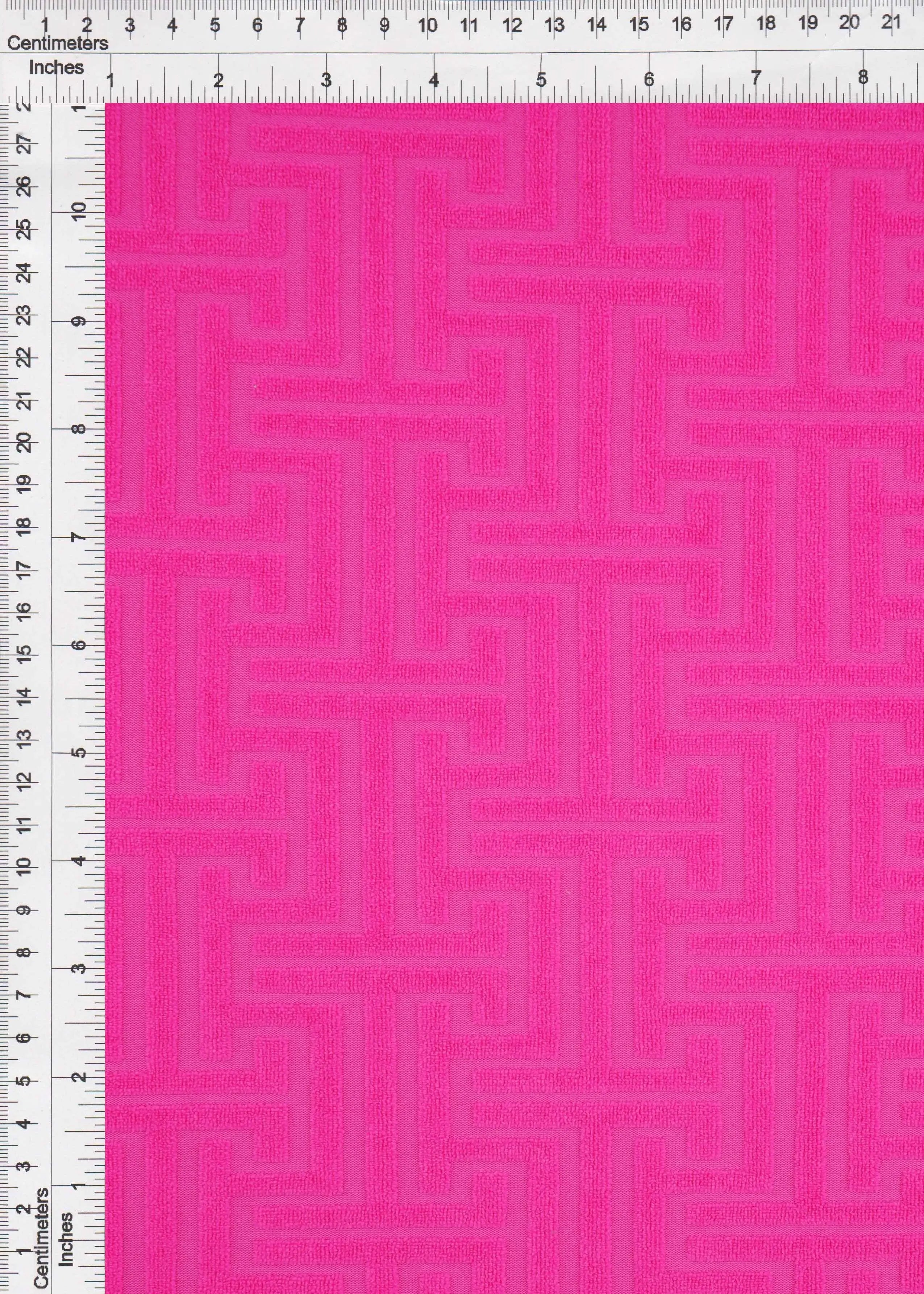 JACQ-4475 FUCHSIA BOTTOMS DRESS GEOMETRIC JACQUARD KNIT LIVERPOOL MAGENTA OUTERWEAR PANTS POLYESTER SKIRTS SOLID SPANDEX STRETCH SWEATER TOPS