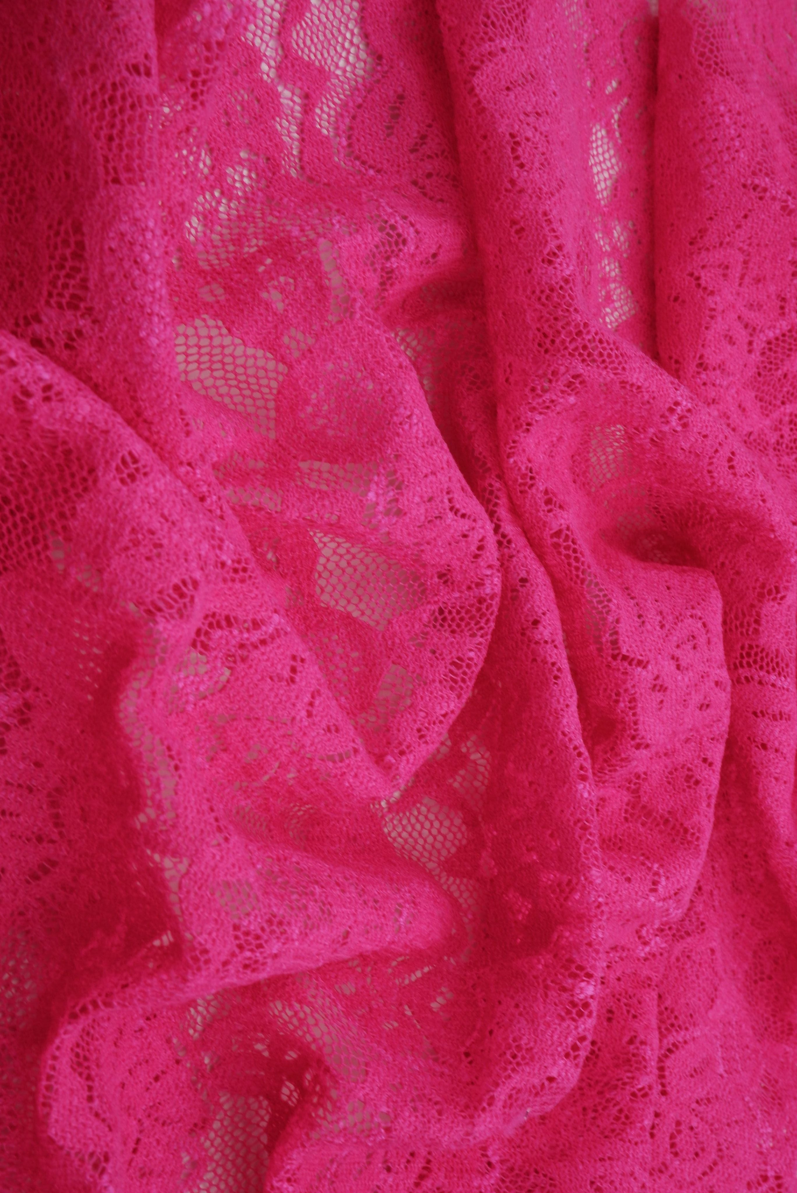 LACE4478 FUCHSIA BLOUSE BODYSUIT BOTTOMS CAMI DRESS FLORAL LACE LOUNGEWEAR POLYESTER SOLID SPANDEX T-SHIRT TOPS TUNICS