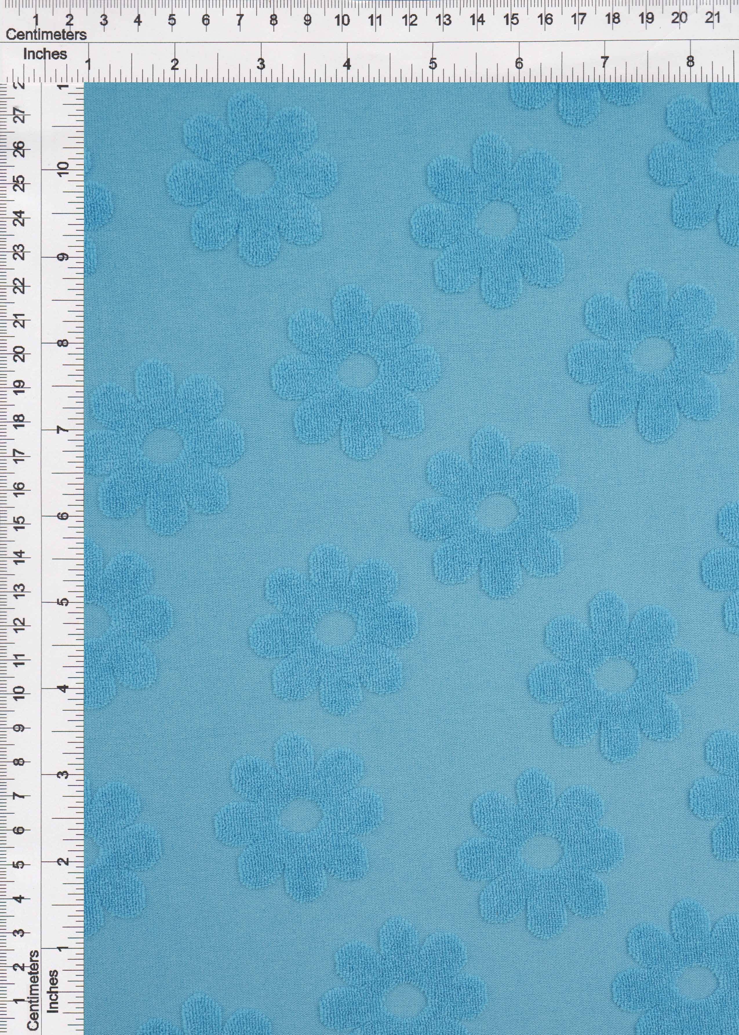 JACQ-4480 AQUA BLUE BLUE BOTTOMS DAISY FLOWER DRESS GEOMETRIC JACQUARD KNIT LIVERPOOL OUTERWEAR PANTS POLYESTER SKIRTS SOLID SPANDEX STRETCH SWEATER TOPS