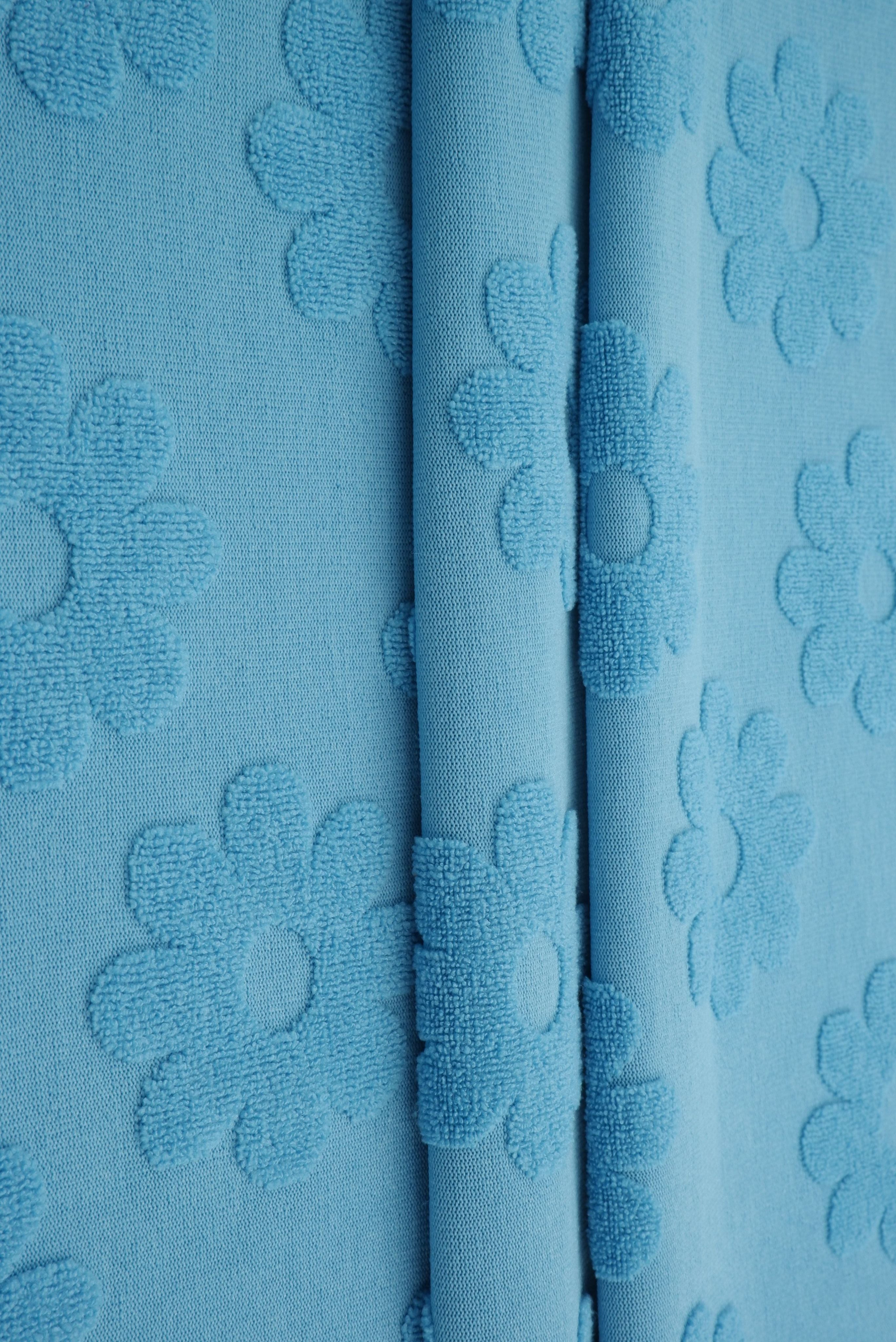 JACQ-4480 AQUA BLUE BLUE BOTTOMS DAISY FLOWER DRESS GEOMETRIC JACQUARD KNIT LIVERPOOL OUTERWEAR PANTS POLYESTER SKIRTS SOLID SPANDEX STRETCH SWEATER TOPS