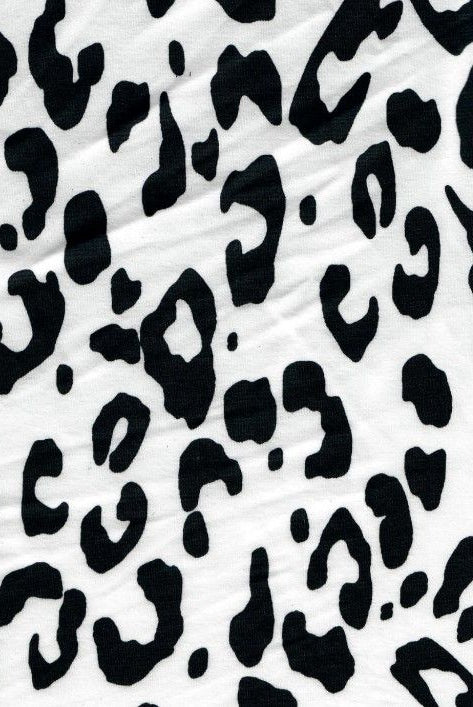 KNT2100-MS11073 IVORY ANIMAL BIKER SHORTS BLACK BOTTOMS DTY BRUSHED IVORY KNIT LEOPARD POLYESTER PRINT SPANDEX STRETCH