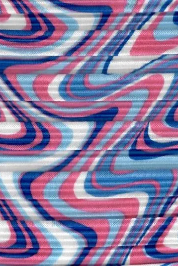 KNT4470-Q20501B FUCHSIA/ROYAL ABSTRACT BLOUSE BODRE BODYSUIT BOTTOMS CAMI DRESS GEOMETRIC INTERLOCK KNIT PANTS PLEATED POLYESTER PRINT SKIRTS STRETCH TOPS