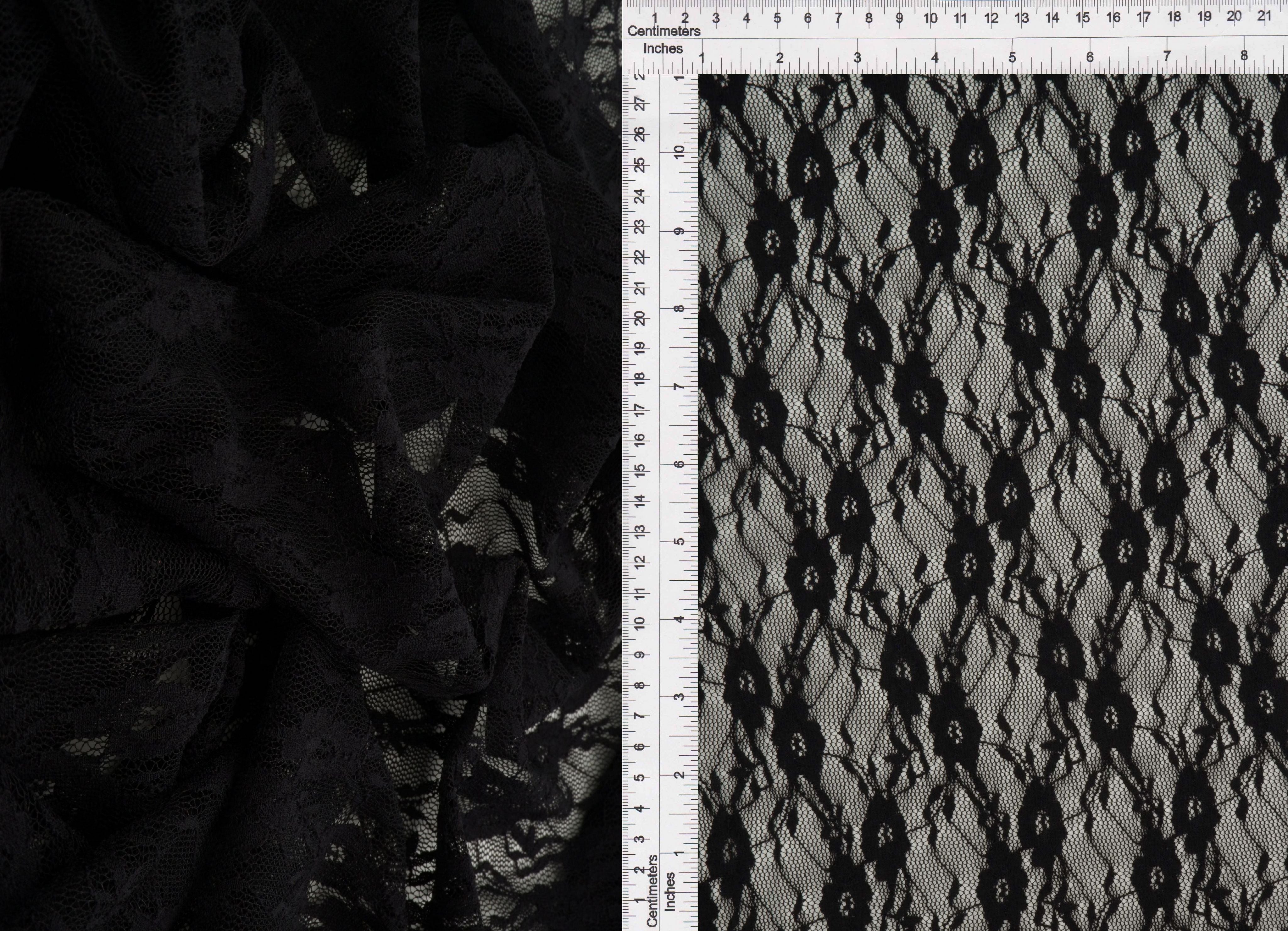 Floral Stretch Lace Fabric - LACE-4481 - Fabric Selection WS