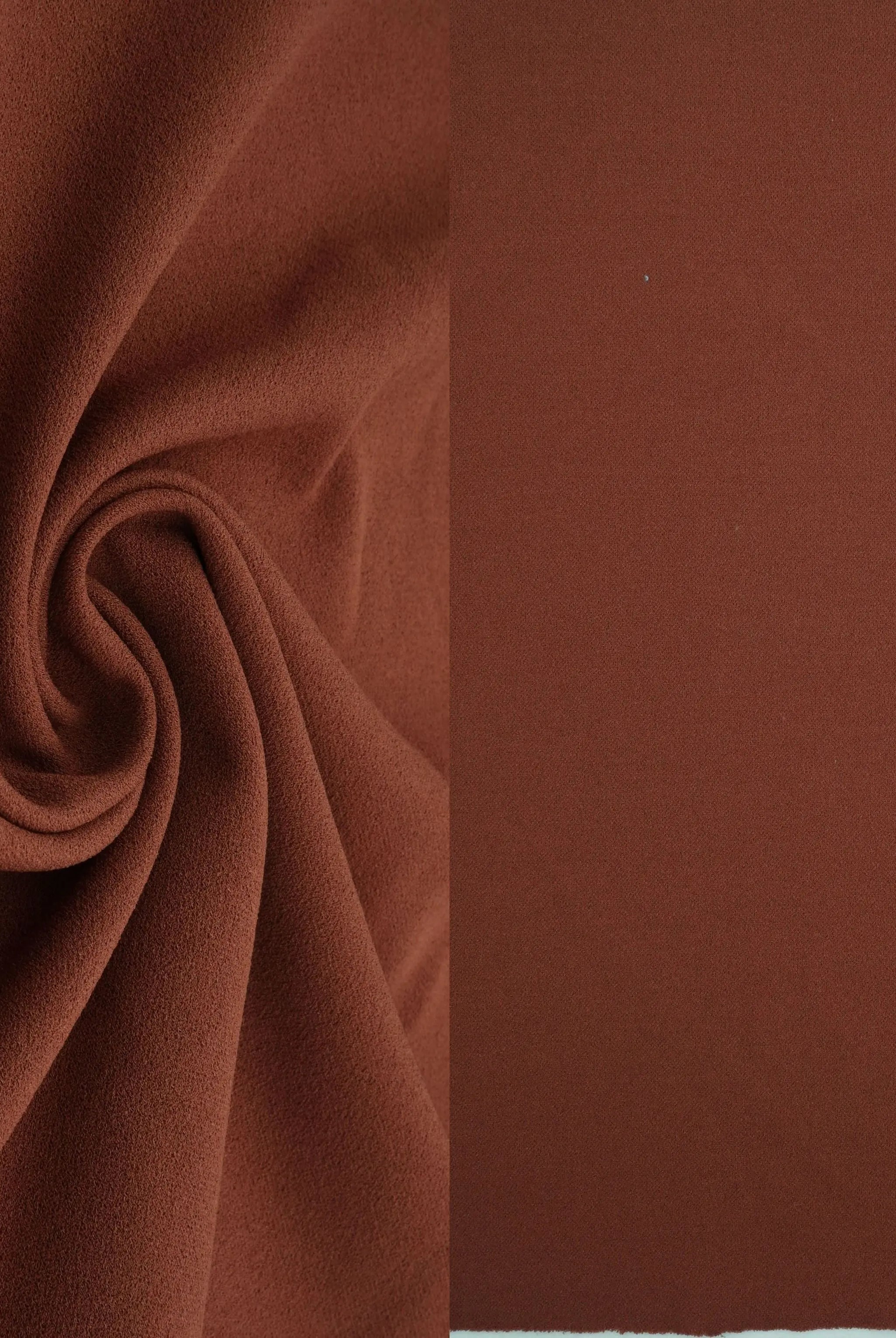 TECH-3311 BRICK BODYSUIT BOTTOMS BROWN CAMI CREPON DRESS KNIT NO-PRINT PANTS POLYESTER RED SKIRTS SOLID SPANDEX SUBLIMATION TECHNO CREPE TOPS TUNICS