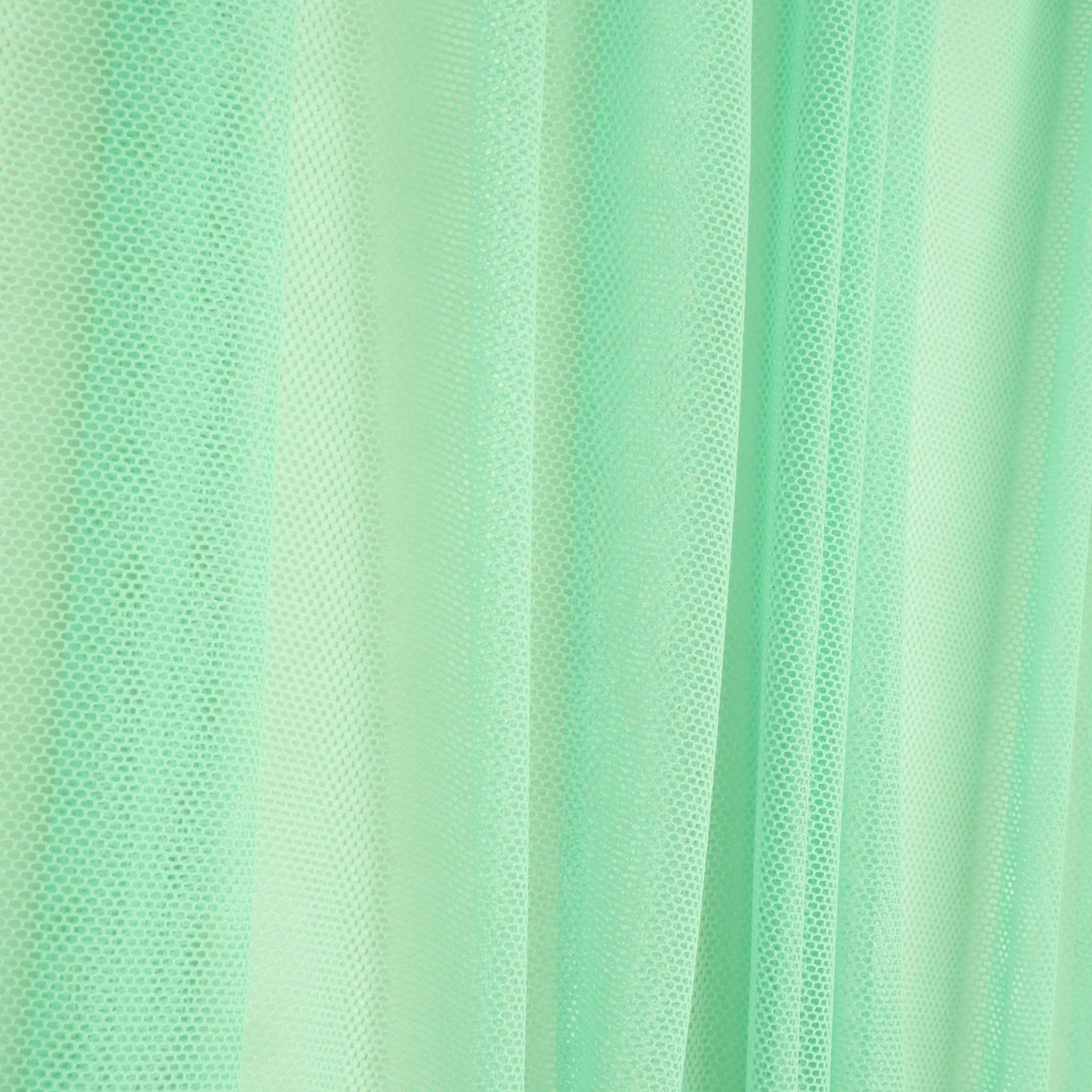 MESH-2000 SEAFOAM-R BLOUSE BODYSUIT CAMI FLOCKING GREEN LOUNGEWEAR MESH NO-PRINT POLYESTER SOLID SPANDEX STRETCH TOPS TUNICS