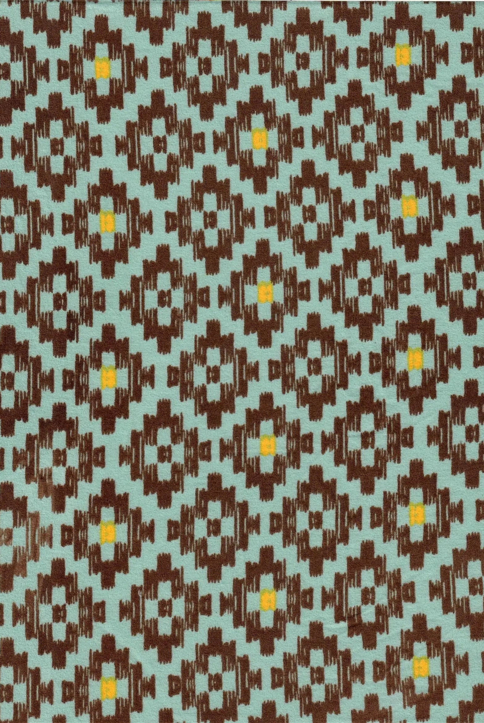 KNT2100-MS11197 SAGE BROWN BIKER SHORTS BODYSUIT BOTTOMS BROWN DRESS DTY BRUSHED GEOMETRIC GREEN KNIT POLYESTER PRINT SPANDEX STRETCH TRIBAL YELLOW