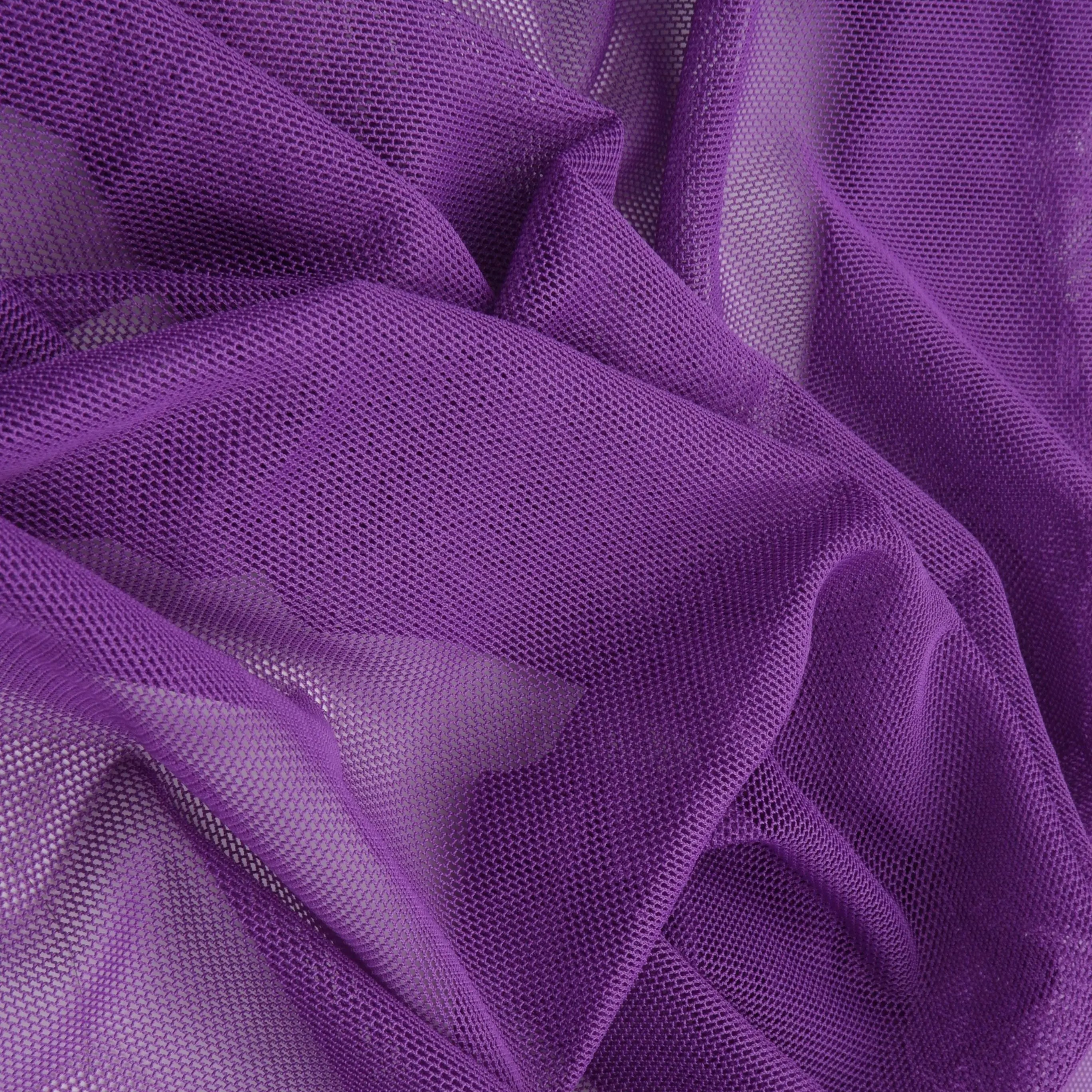 MESH-2000 VIOLET BLOUSE BODYSUIT CAMI FLOCKING LOUNGEWEAR MESH NO-PRINT POLYESTER SOLID SPANDEX STRETCH TOPS TUNICS VIOLET