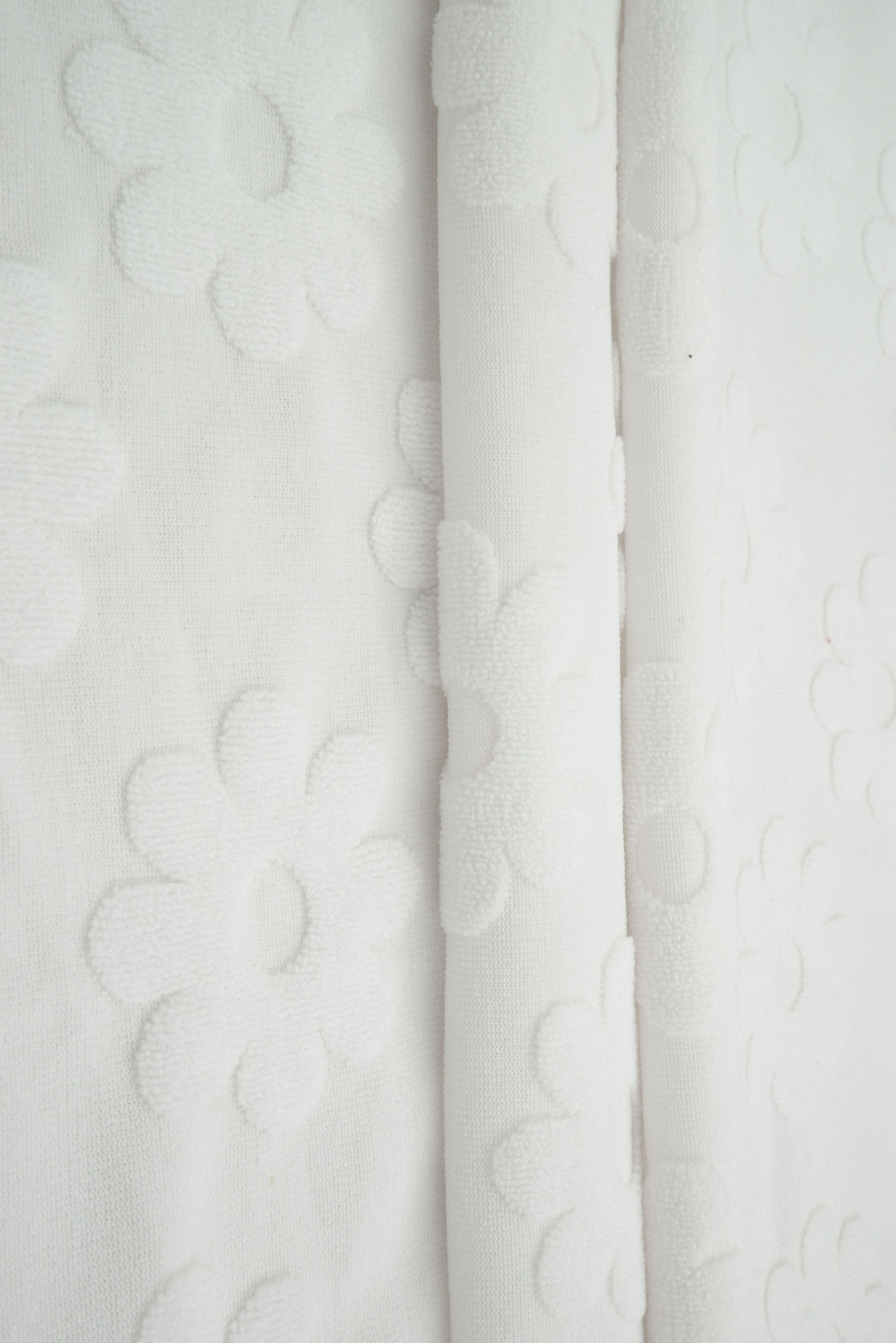 JACQ-4480 OPTIC WHITE BOTTOMS DAISY FLOWER DRESS GEOMETRIC JACQUARD KNIT LIVERPOOL OUTERWEAR PANTS POLYESTER SKIRTS SOLID SPANDEX STRETCH SWEATER TOPS