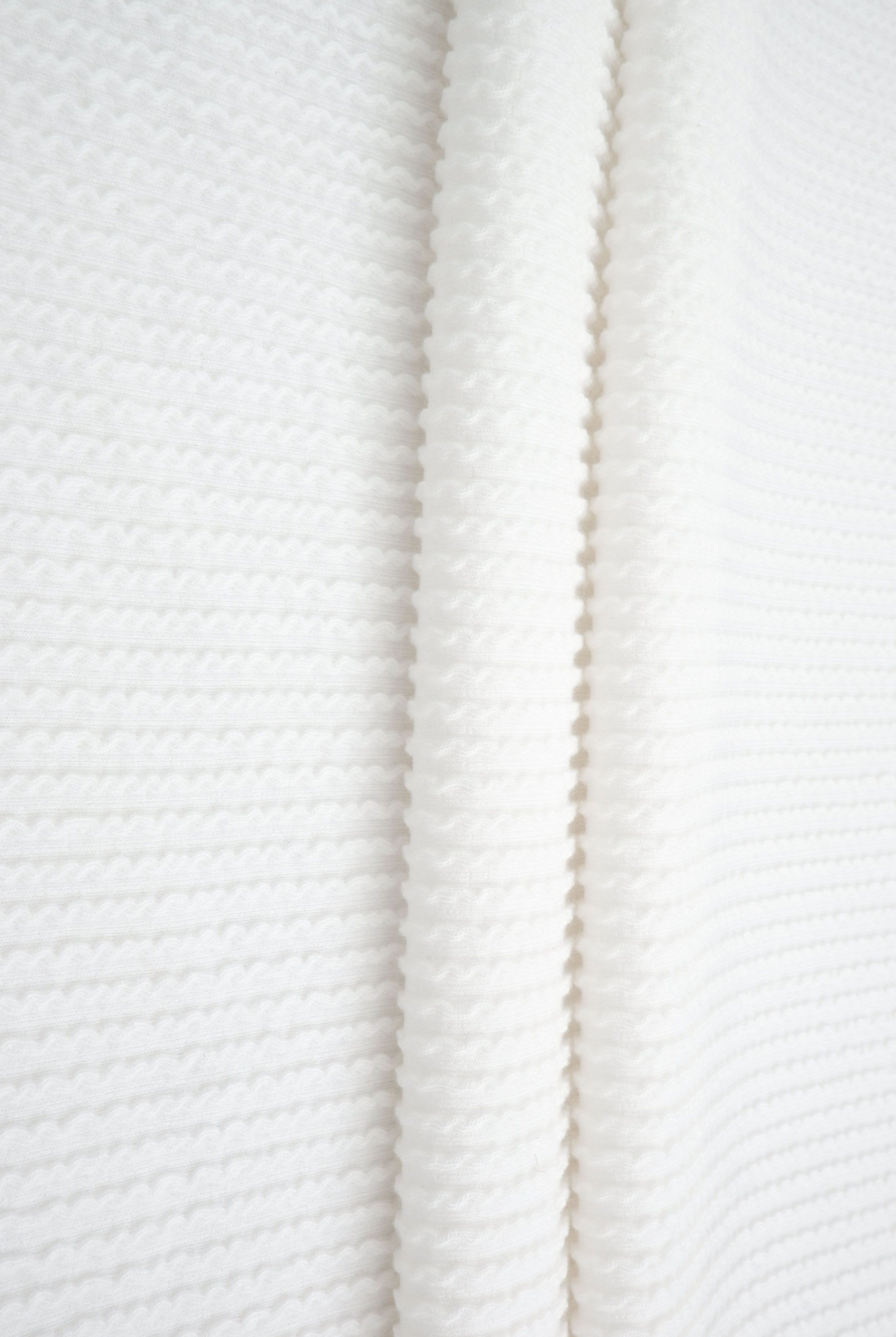 KNT4463 IVORY BODYSUIT BOTTOMS CAMI CREAM DOUBLE KNIT DRESS IVORY JACQUARD LOUNGEWEAR NO-PRINT PANTS POLYESTER RAYON RIB SOLID SPANDEX STRETCH SWEATER T-SHIRT URBAN WHITE