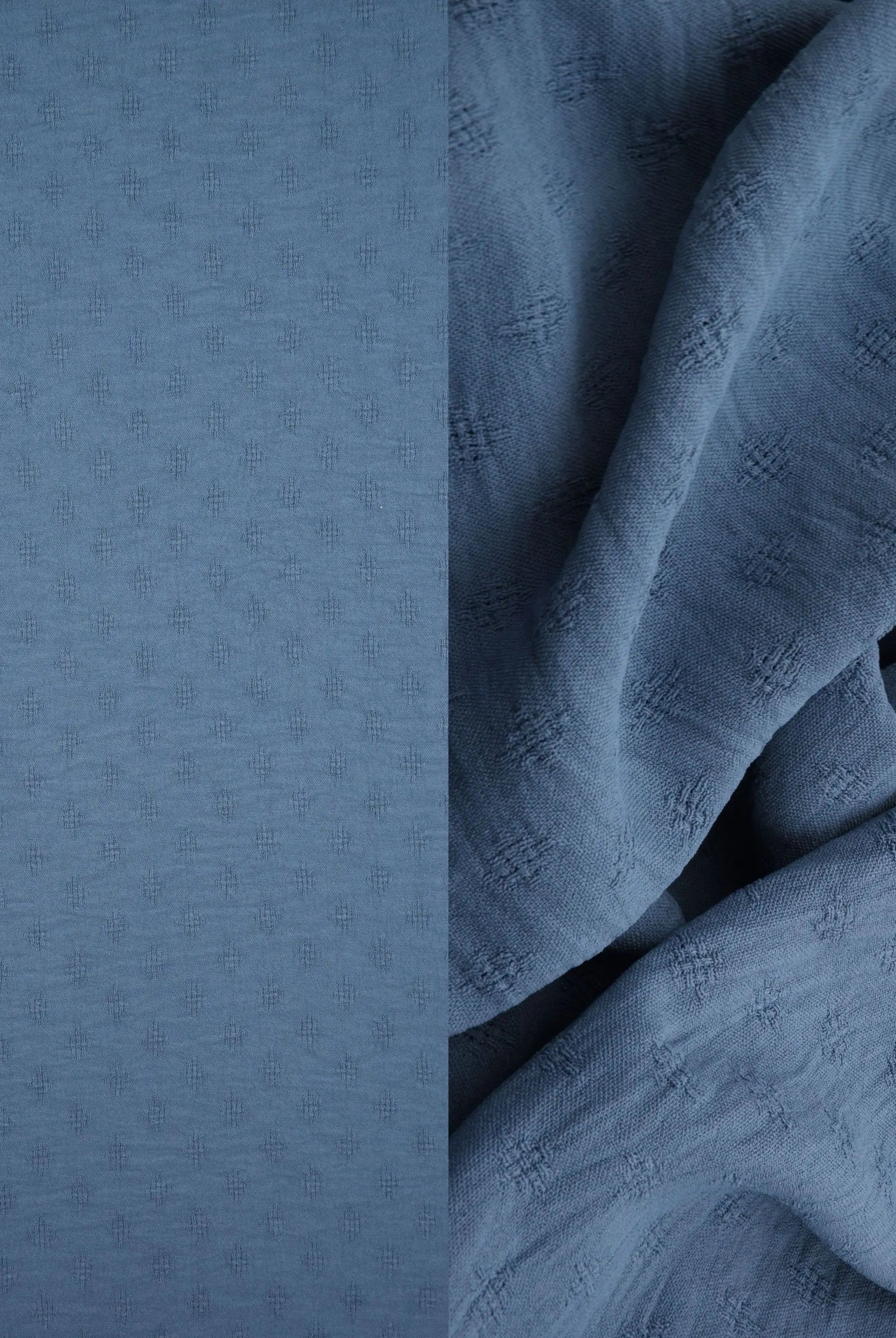 POP4496 DENIM VINTAGE ACTIVEWEAR BLOUSE BOTTOMS DRESS JACQUARD NO-PRINT NON STRETCH POLYESTER SOLID WOVEN