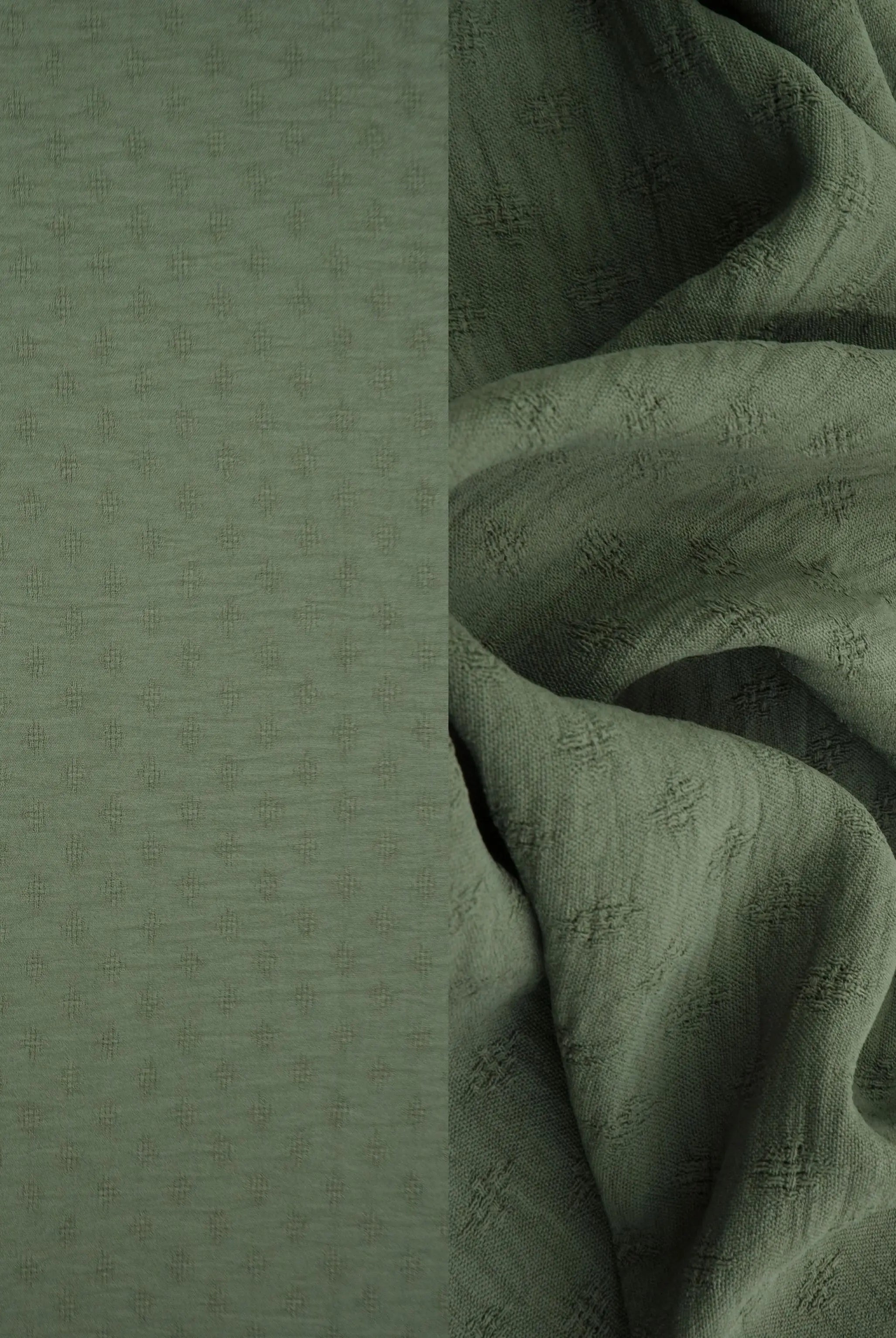 POP4496 OLIVE VINTAGE ACTIVEWEAR BLOUSE BOTTOMS DRESS JACQUARD NO-PRINT NON STRETCH POLYESTER SOLID WOVEN