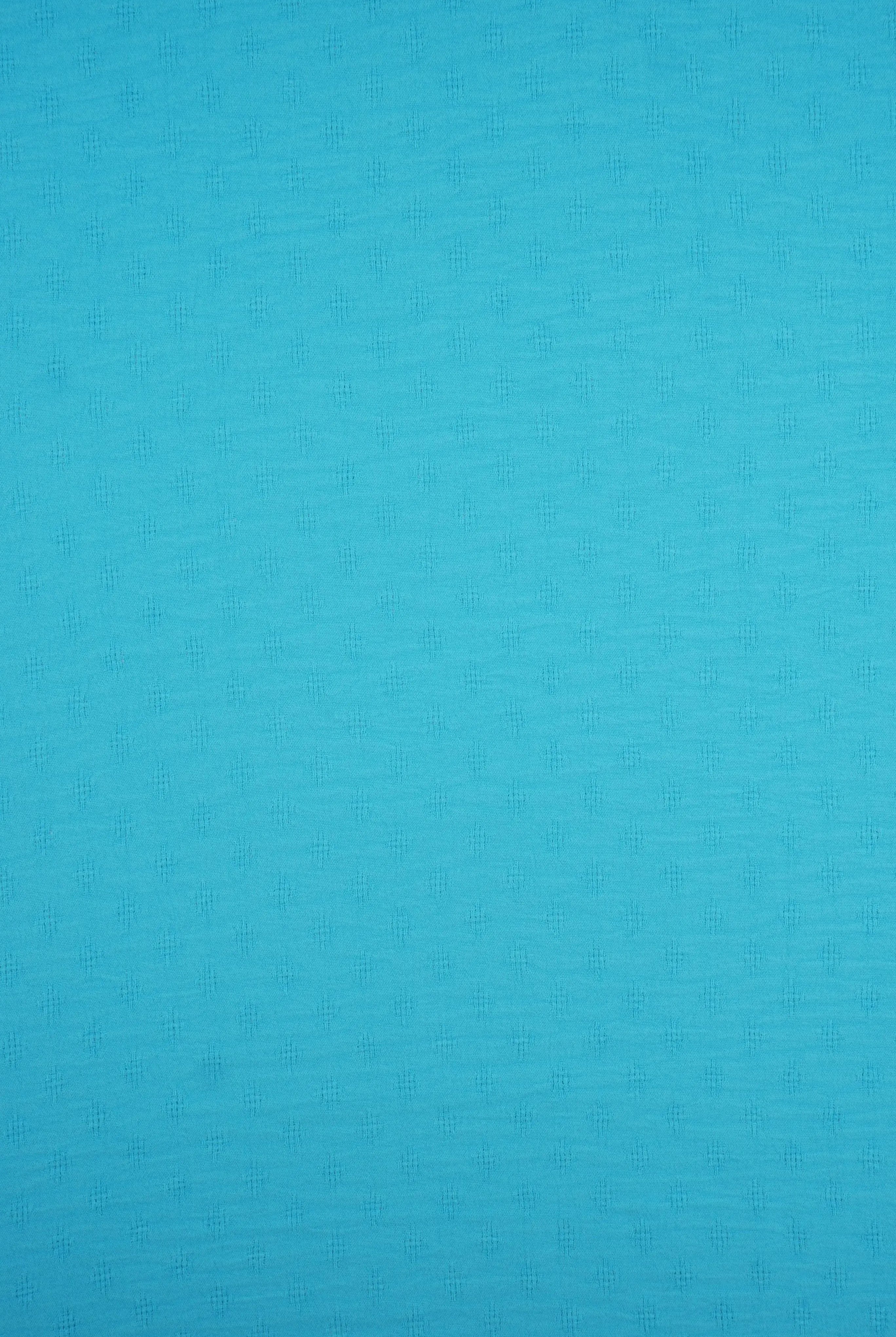 POP4496 AQUA BLUE ACTIVEWEAR BLOUSE BOTTOMS DRESS JACQUARD NO-PRINT NON STRETCH POLYESTER SOLID WOVEN