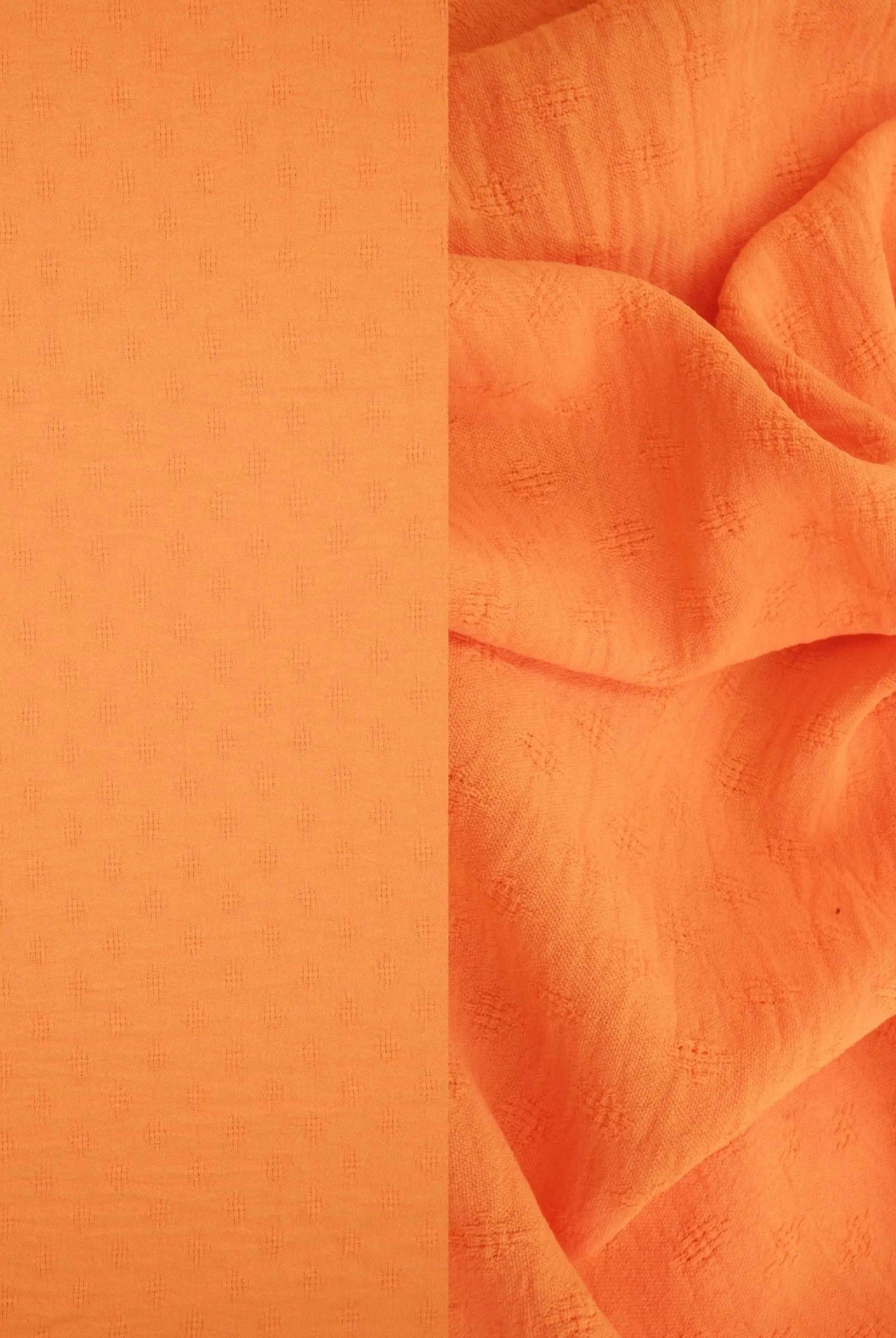 POP4496 ORANGE LT ACTIVEWEAR BLOUSE BOTTOMS DRESS JACQUARD NO-PRINT NON STRETCH POLYESTER SOLID WOVEN