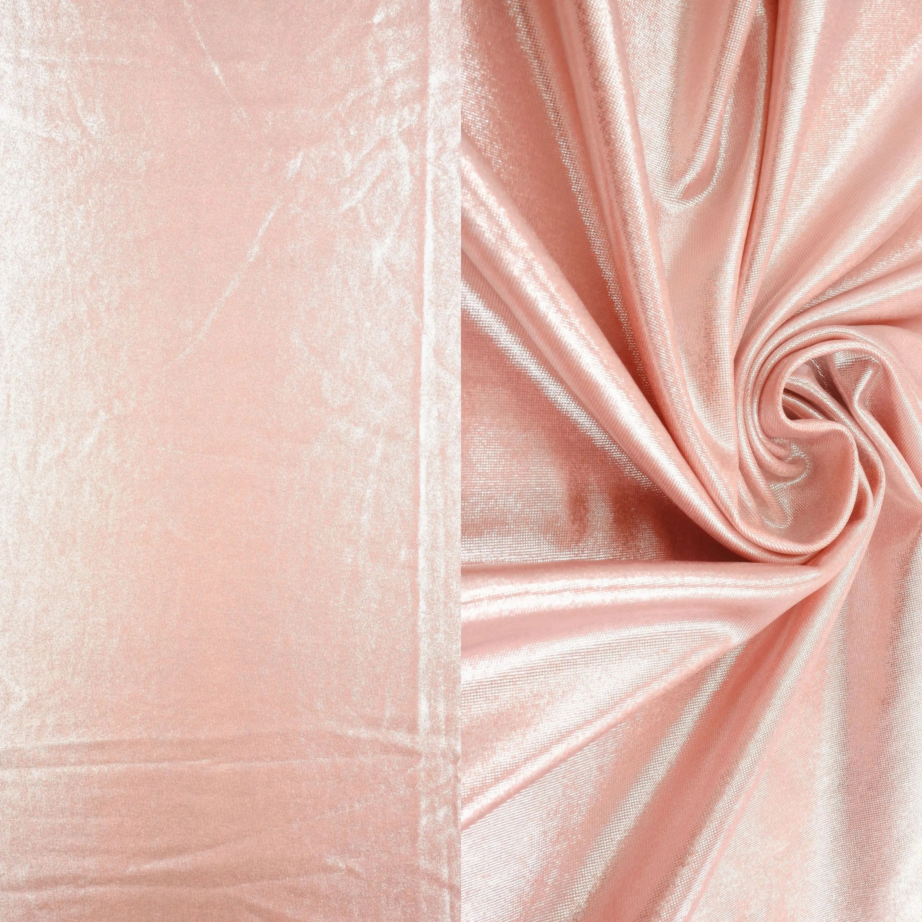 KNT4485 ROSE LT BODYSUIT BOTTOMS DRESS FDY FOIL KNIT NO-PRINT POLYESTER SOLID SPANDEX STRETCH