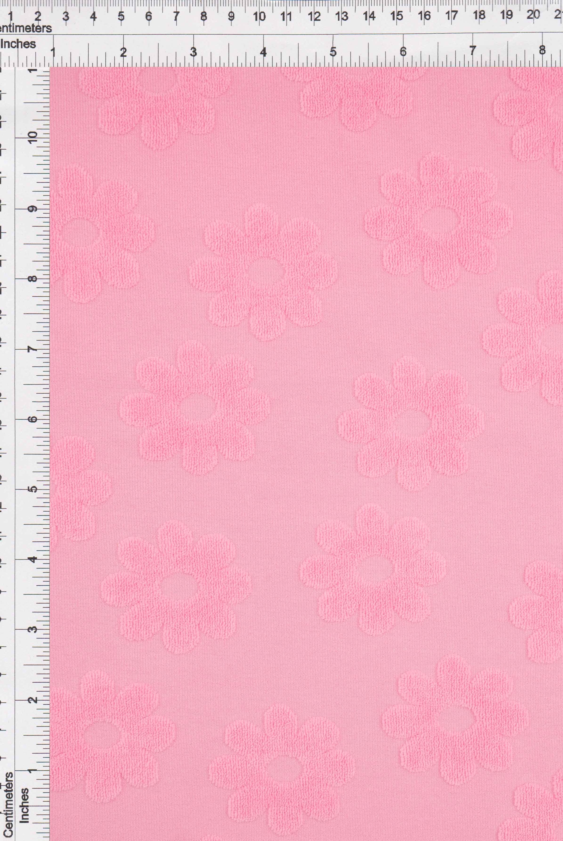 JACQ-4480 PINK LT BOTTOMS DAISY FLOWER DRESS GEOMETRIC JACQUARD KNIT LIVERPOOL OUTERWEAR PANTS POLYESTER SKIRTS SOLID SPANDEX STRETCH SWEATER TOPS
