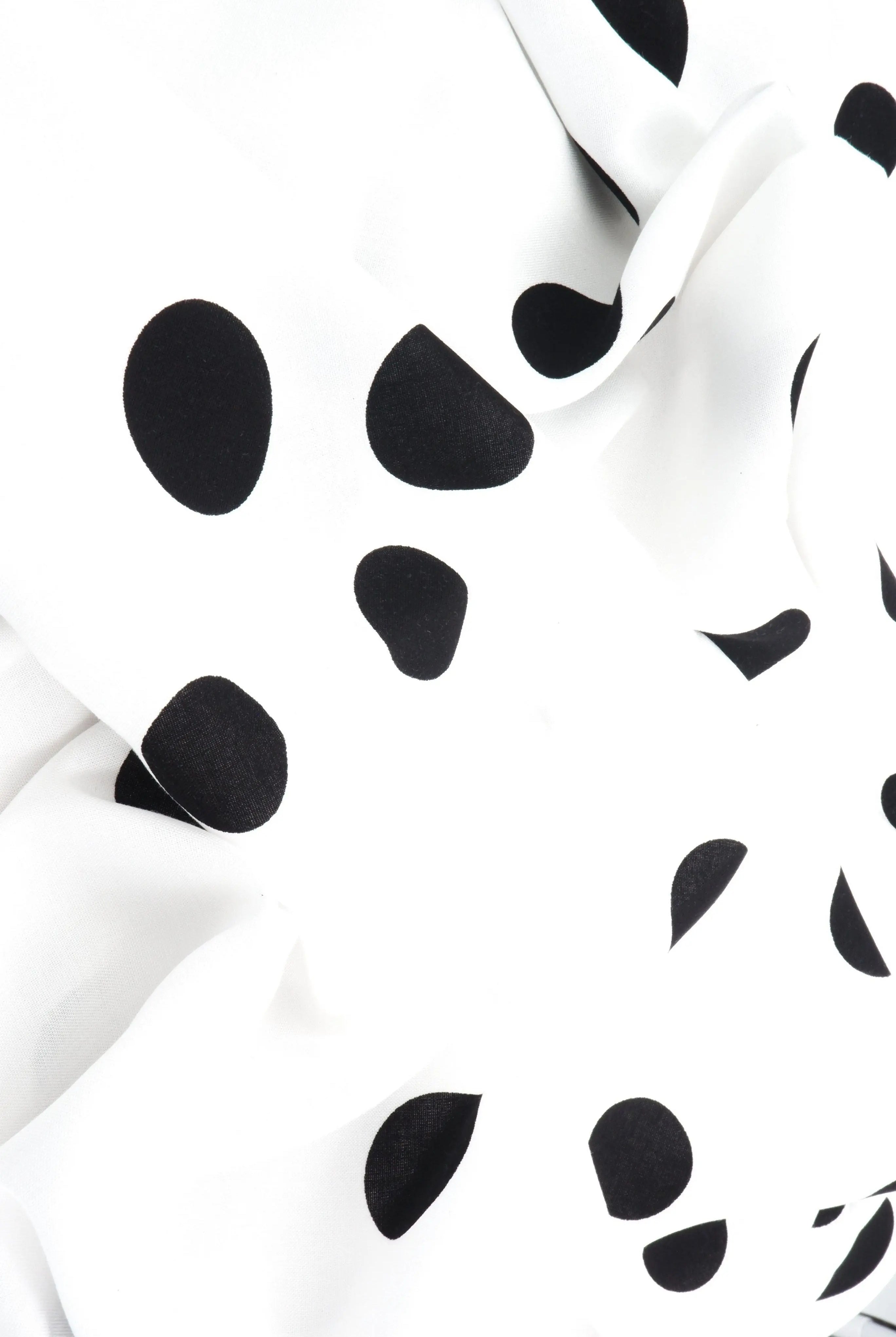 POP948-MS11094 IVORY/BLACK BLACK BLOUSE BLUE BOTTOMS CAMI CHALLIS DOT DRESS IVORY NAVY PANTS PRINT RAYON SKIRTS TOPS WOVEN