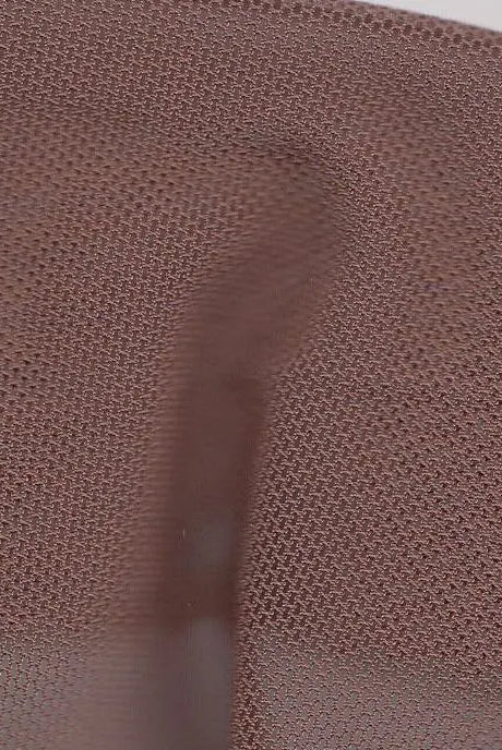 MESH-2000 MOCHA BLOUSE BODYSUIT BROWN CAMI CREAM FLOCKING LOUNGEWEAR MESH NO-PRINT POLYESTER SOLID SPANDEX STRETCH TOPS TUNICS