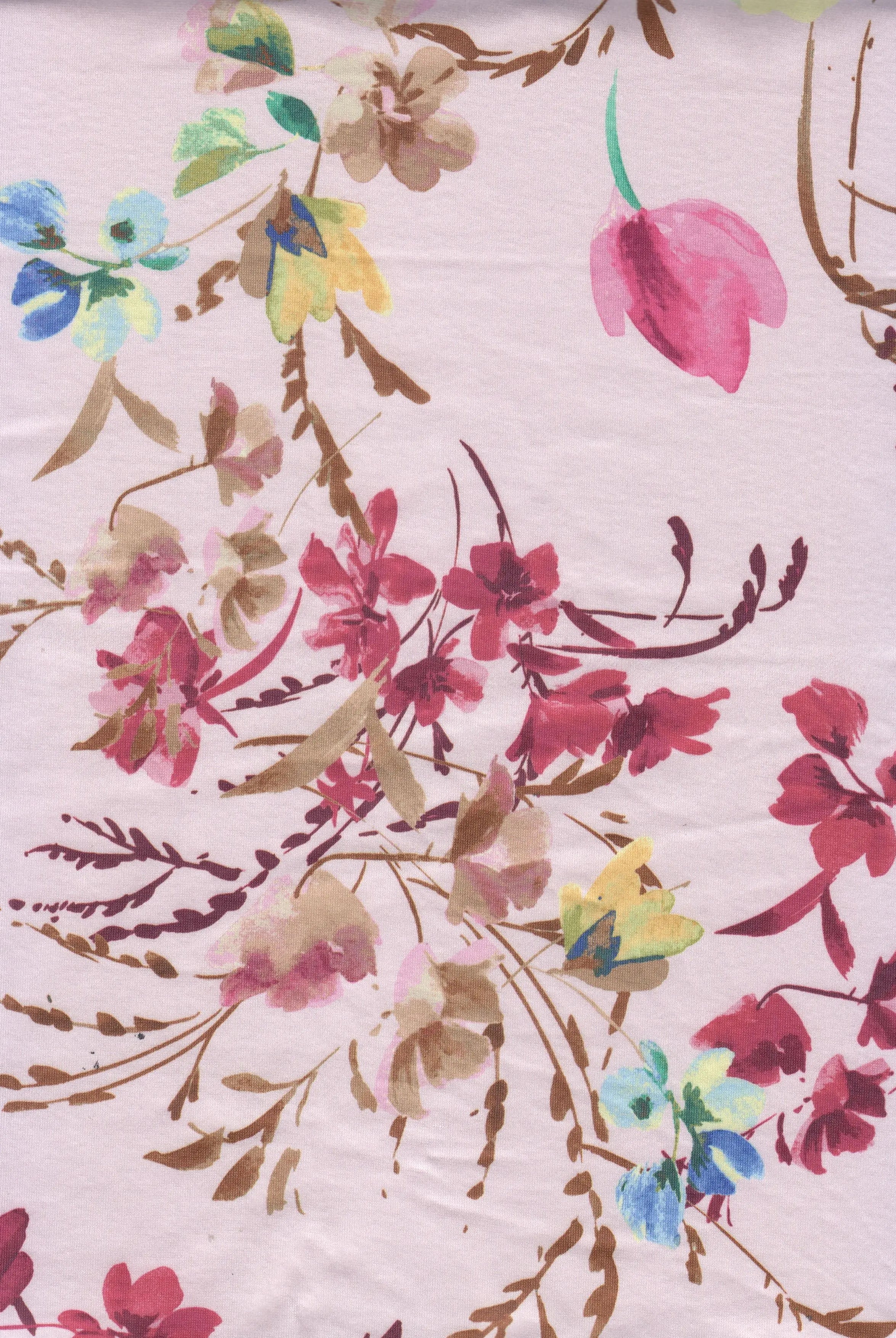 KNT2100-M11310D ROSE LT. ACTIVEWEAR BIKER SHORTS BLOUSE BODYSUIT BOTTOMS CAMI DIGITAL PRINT DRESS DTY BRUSHED FLORAL KNIT LOUNGEWEAR POLYESTER SKIRTS SPANDEX STRETCH TOPS