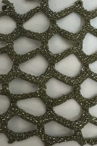 MESH-4467 OLIVE VINTAGE BLOUSE BODYSUIT CAMI FLOCKING GREEN LOUNGEWEAR LUREX MESH NO-PRINT POLYESTER SOLID SPANDEX STRETCH TOPS TUNICS