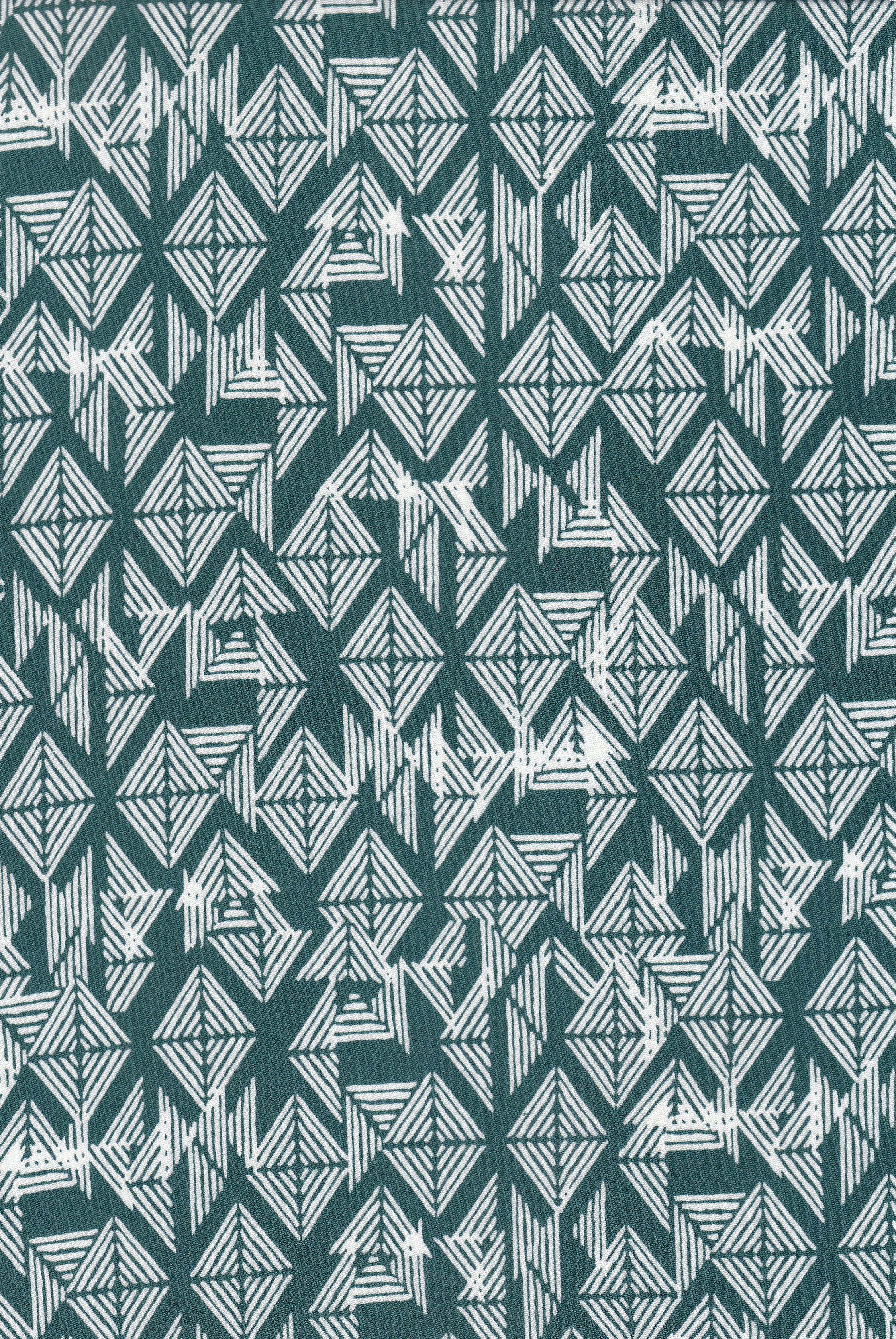 KNT2100-MS11259 GREEN ABSTRACT BLOUSE BOTTOMS DRESS DTY BRUSHED GEOMETRIC KNIT PRINT SKIRTS STRETCH TOPS