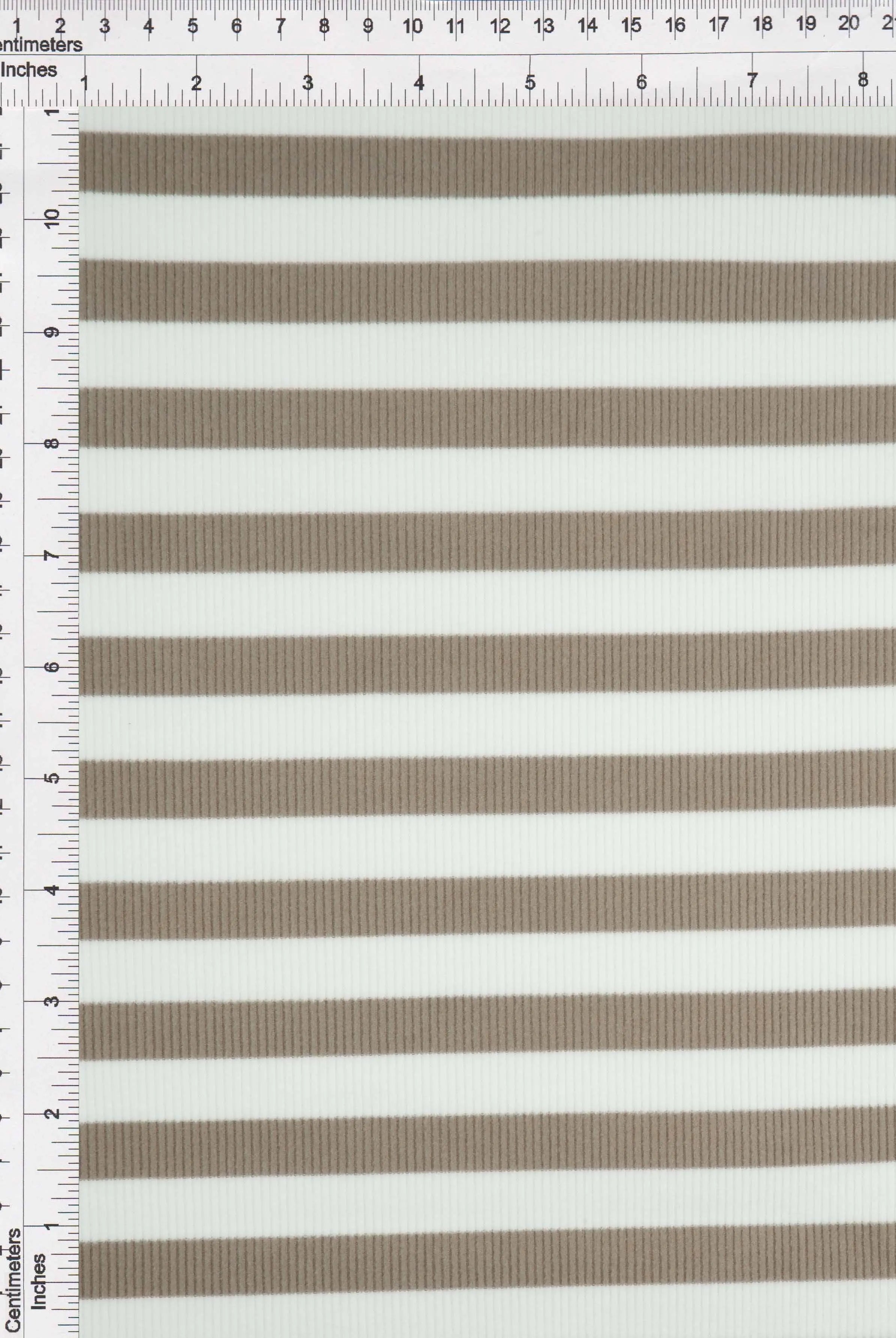 KNT4544 COCO/WHITE BLOUSE BROWN DRESS FLEECE KNIT LOUNGEWEAR POLYESTER RIBBED 2X2 SPANDEX STRETCH STRIPE SWEATSHIRT TOPS TUNICS WHITE