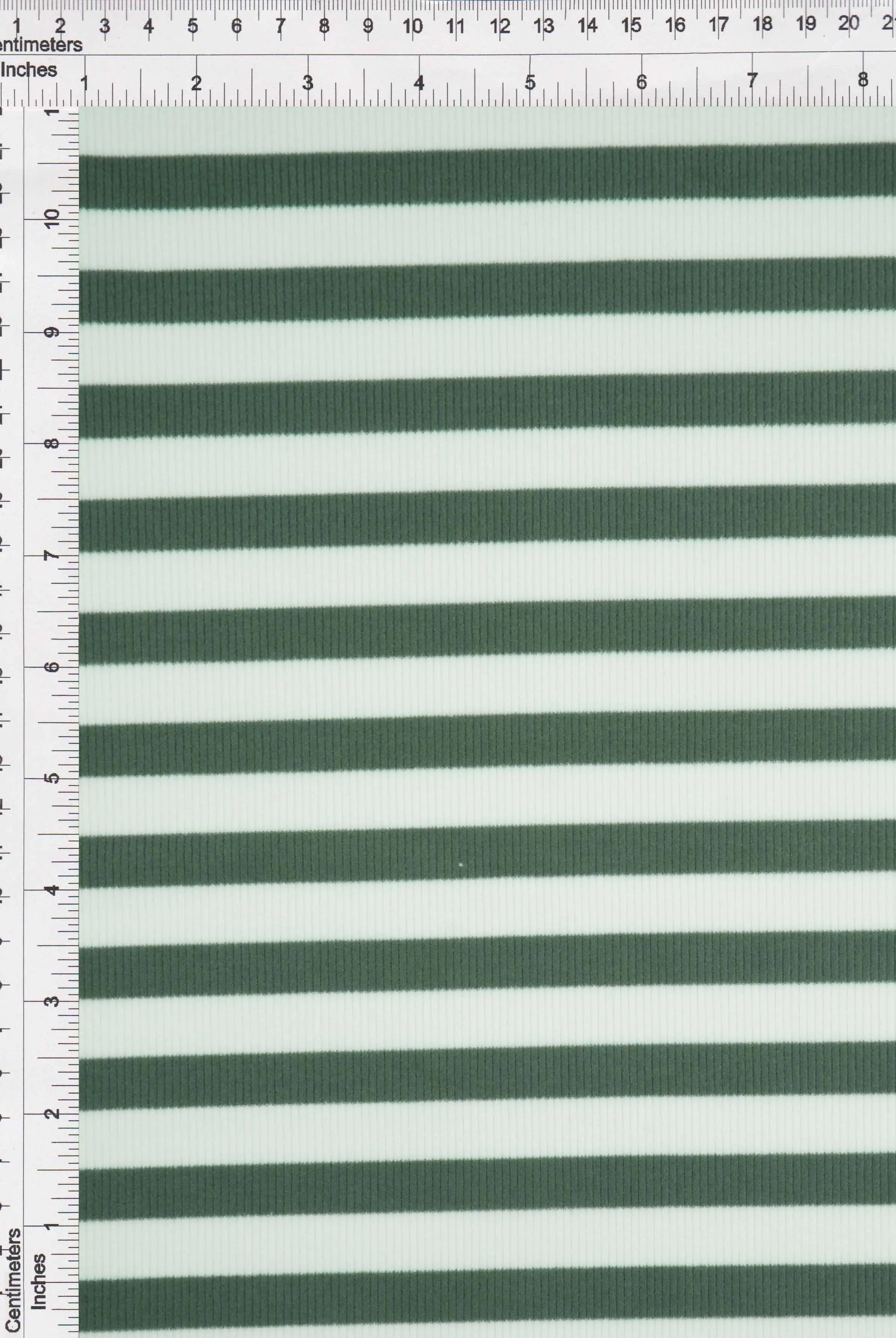 KNT4544 GREEN/WHITE BLOUSE DRESS FLEECE GREEN KNIT LOUNGEWEAR POLYESTER RIBBED 2X2 SPANDEX STRETCH STRIPE SWEATSHIRT TOPS TUNICS WHITE