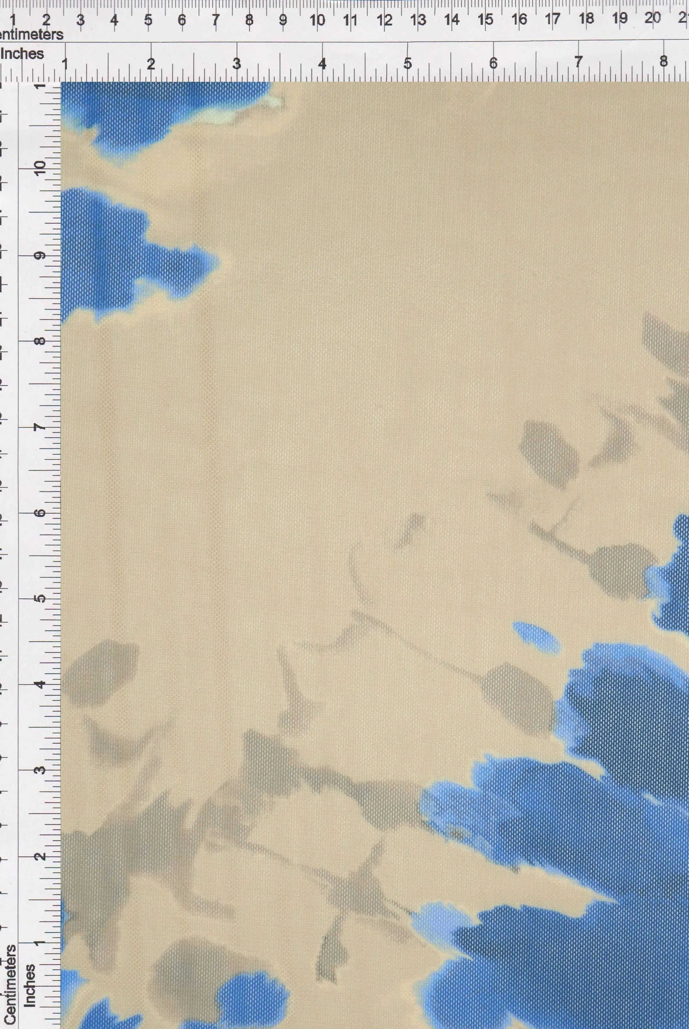 MESH-MS11308D INDIGO ABSTRACT BLOUSE BLUE BODYSUIT CAMI DIGITAL PRINT FLOCKING LOUNGEWEAR MESH POLYESTER SPANDEX STRETCH TOPS TUNICS