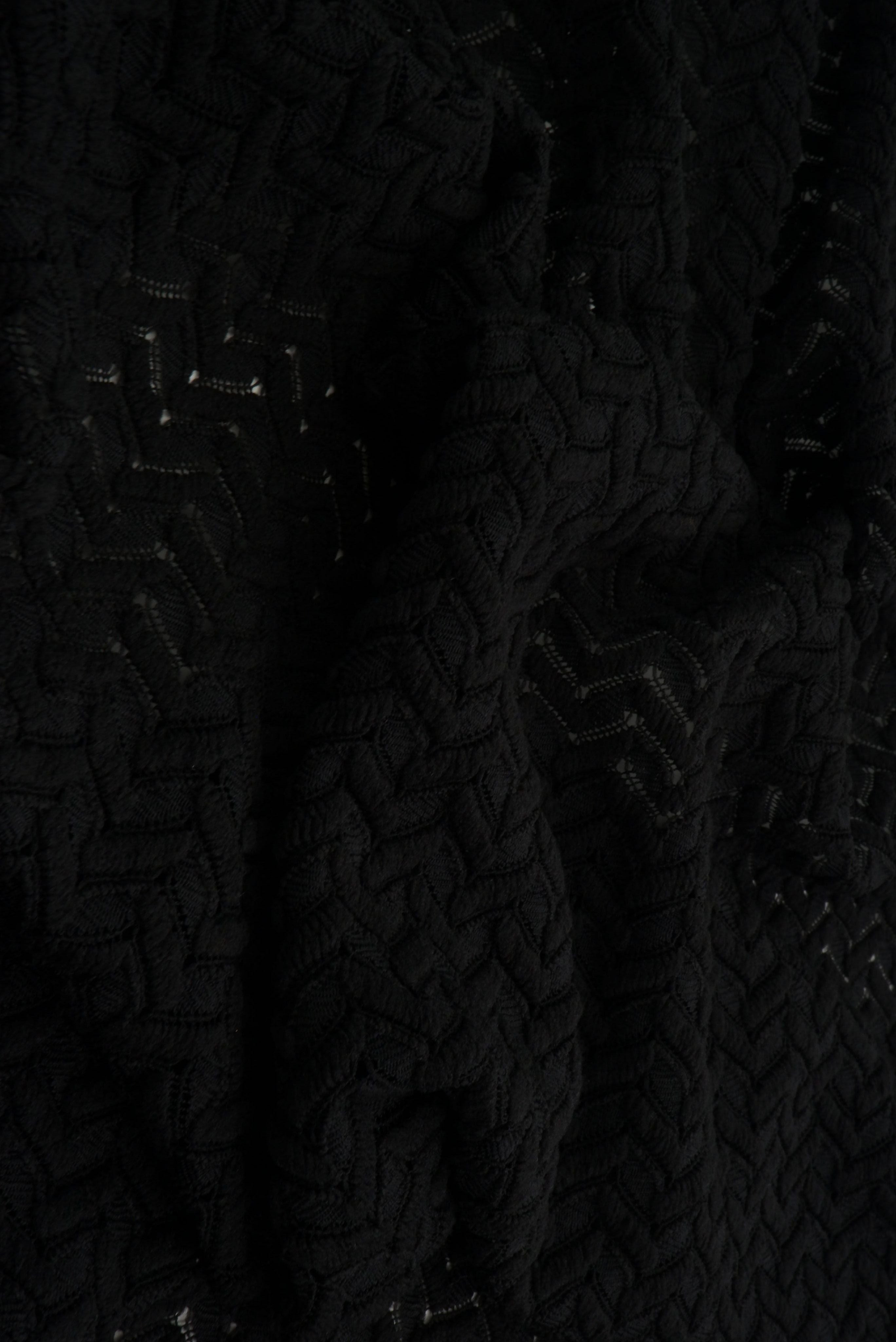 LACE4557 BLACK BLOUSE BODYSUIT BOTTOMS CAMI CROCHET DRESS LACE LOUNGEWEAR NO-PRINT POLYESTER SOLID SPANDEX T-SHIRT TOPS TUNICS