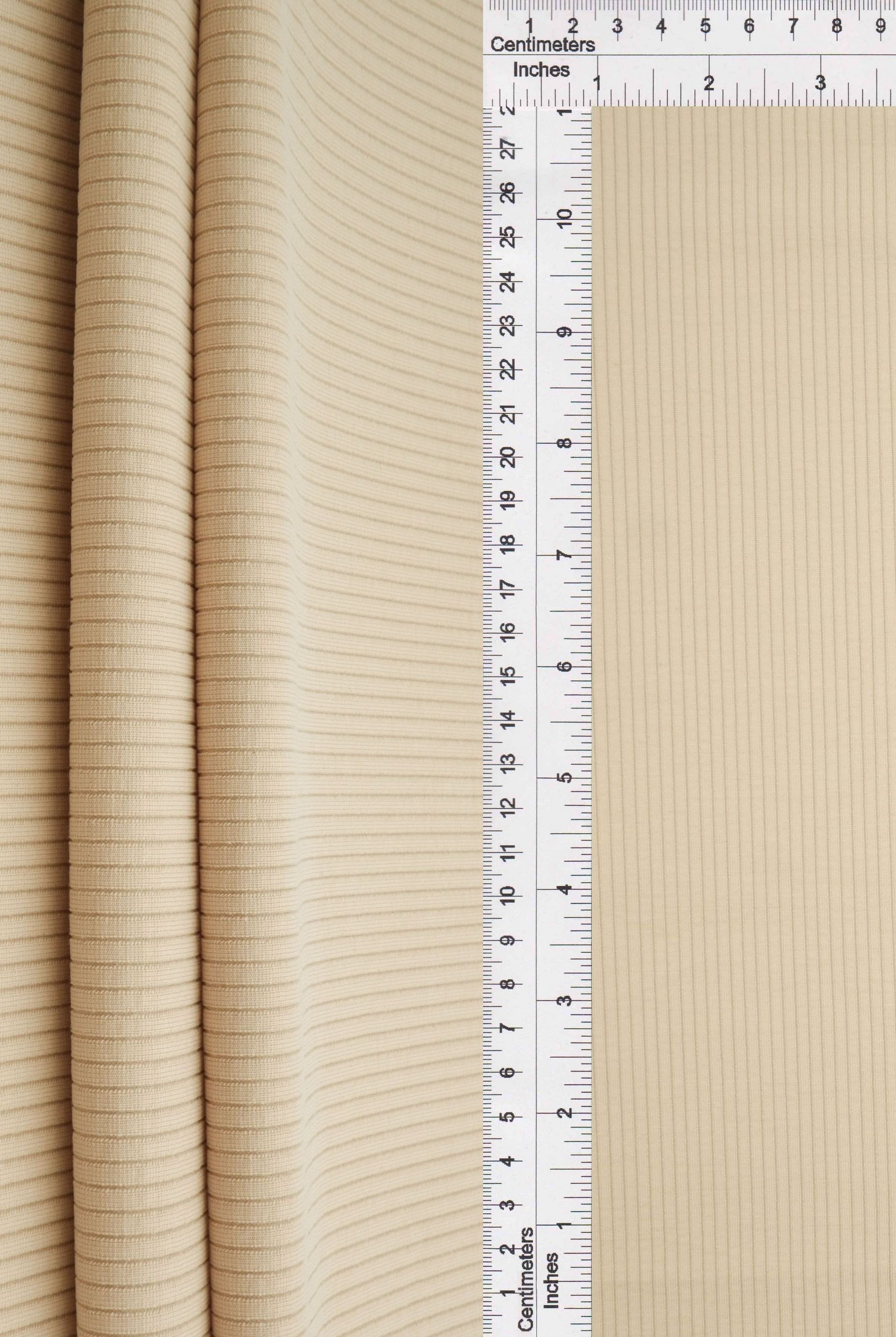 CUP-4603 BEIGE BOTTOMS DOUBLE KNIT DRESS MODAL NO-PRINT OUTERWEAR PANTS POLYESTER RIBBED SKIRTS SOLID SPANDEX STRETCH