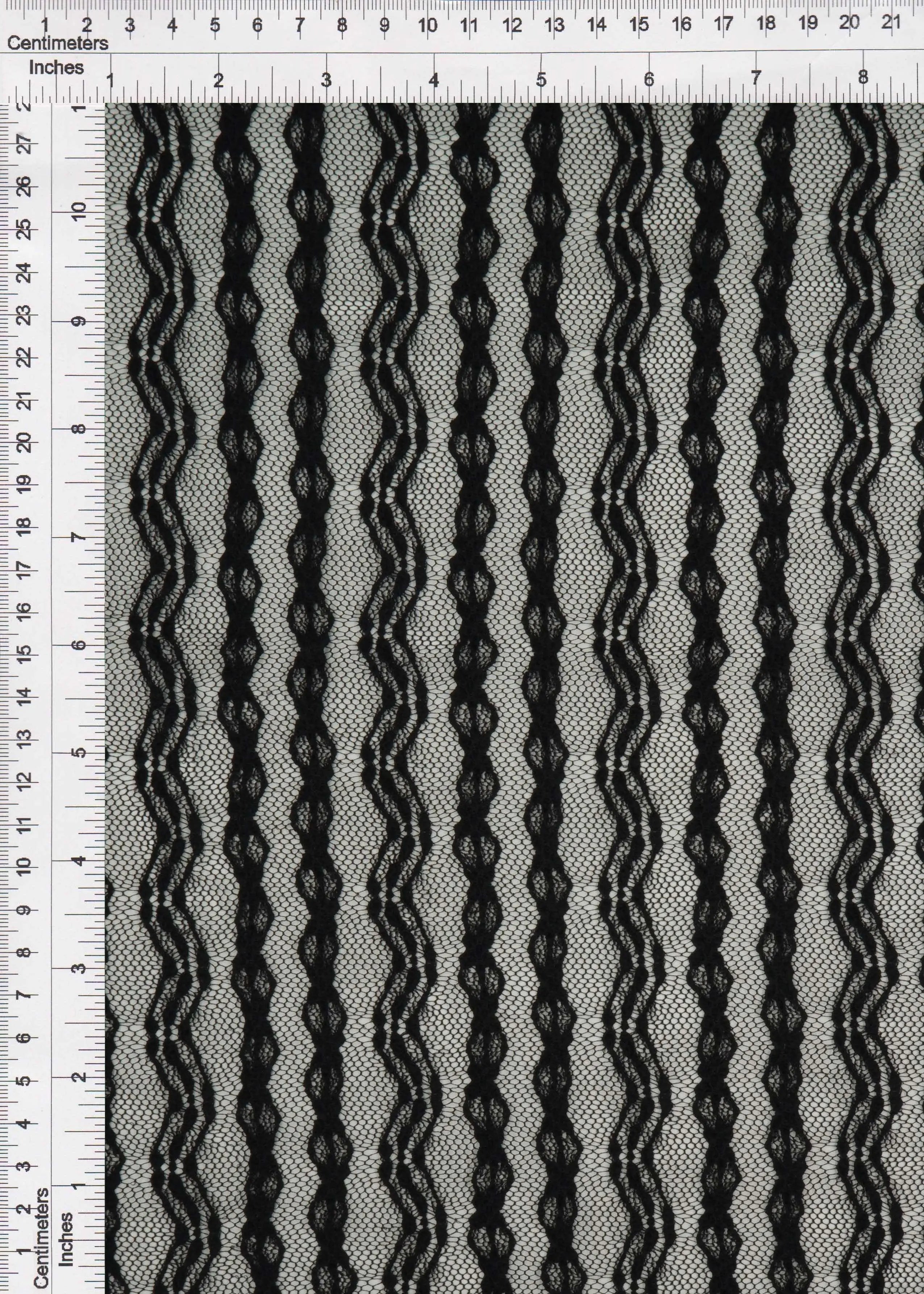 KNC-33535 BLACK BLACK BLOUSE CHEVRON DRESS KNIT LACE NYLON SOLID SPANDEX STRIPE TEXTURE TOPS TUNICS