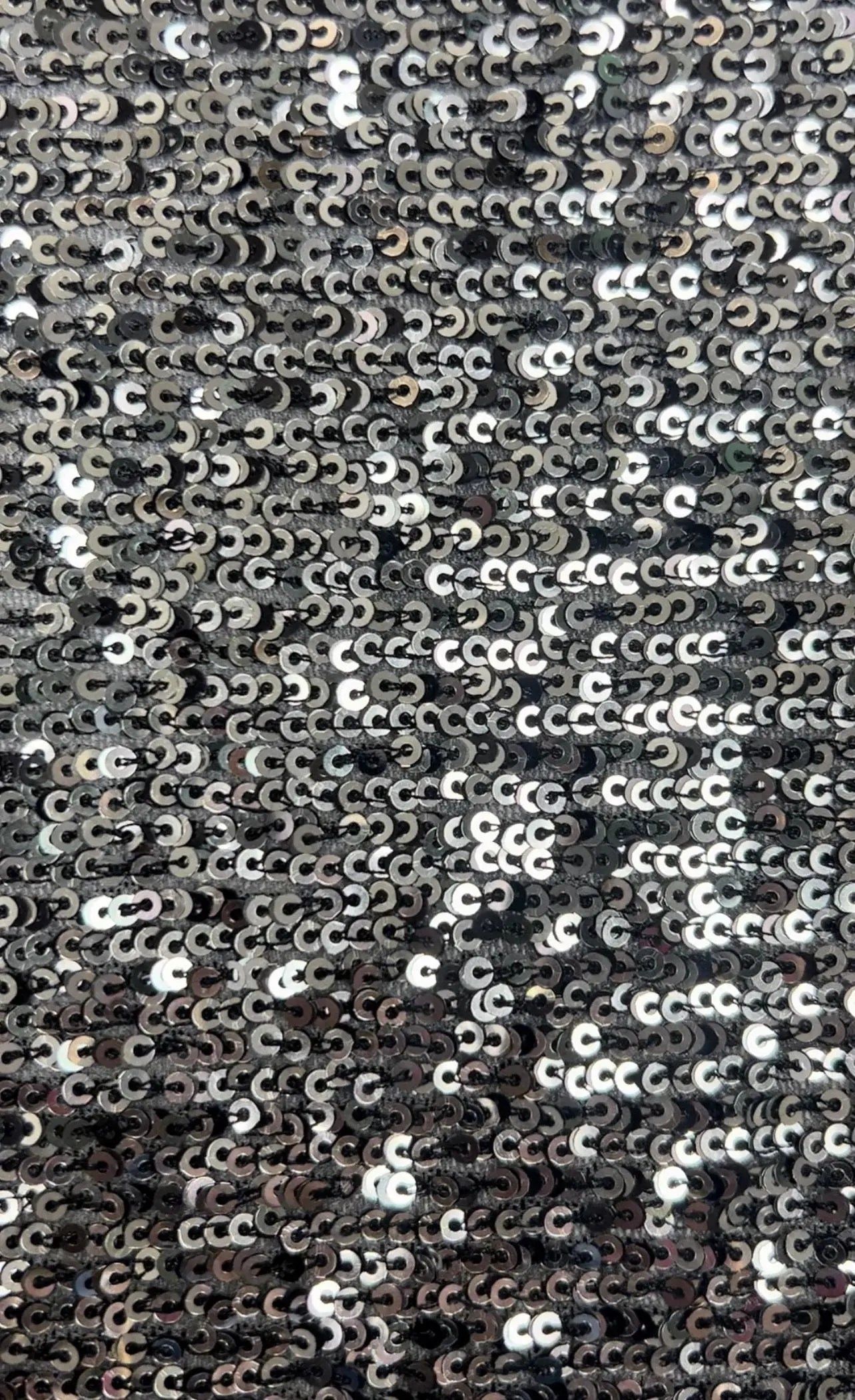 KNC-33546-2 SILVER DRESS EMBROIDERY KNIT MESH POLYESTER SEQUINS SILVER SKIRTS SOLID-B SPANDEX TEXTURE TOPS