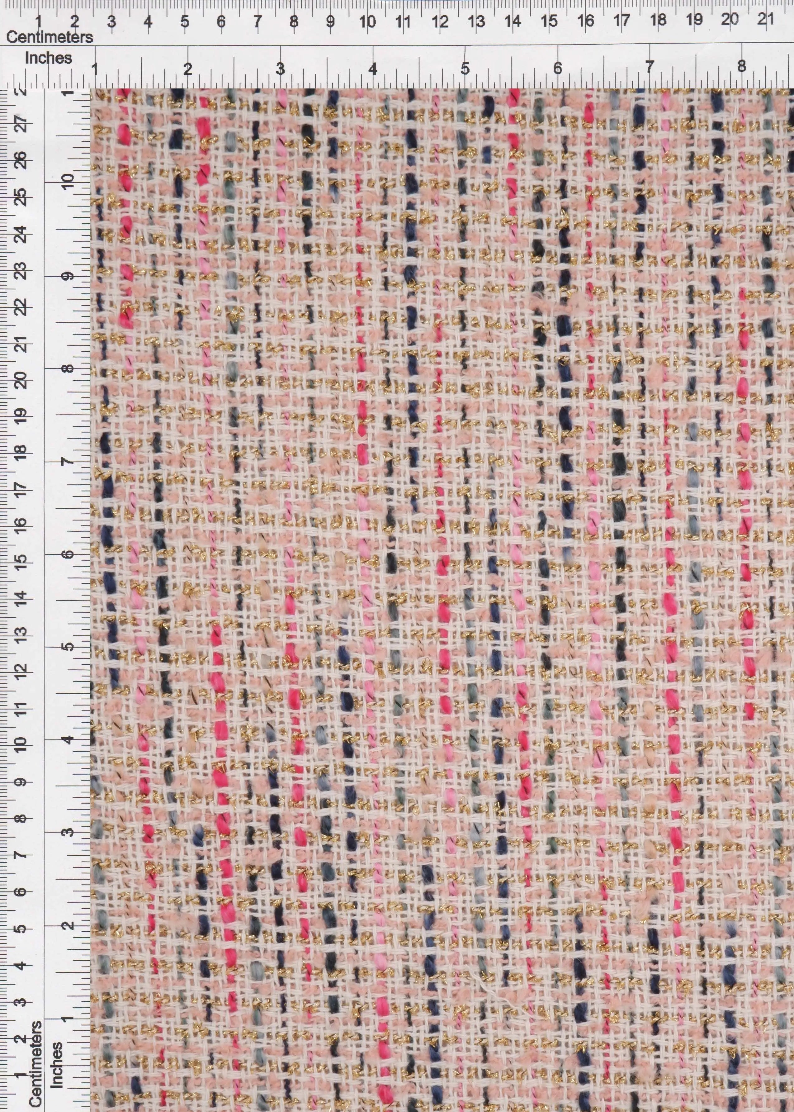 BOUCLE-33573 PINK BOTTOMS BOUCLE DRESS KNIT LUREX OUTERWEAR PINK POLYESTER RIBBED SKIRTS TEXTURE TOPS
