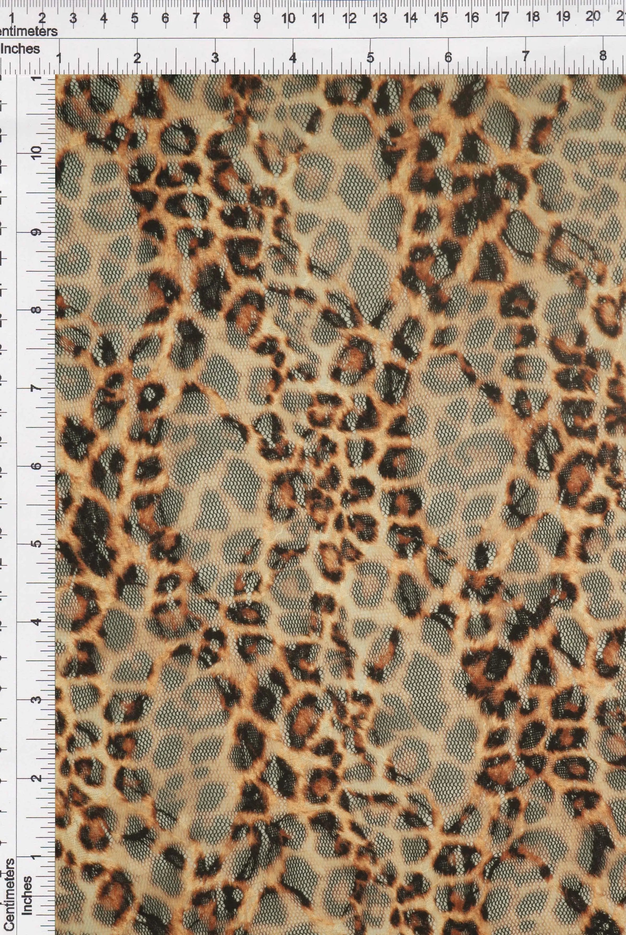 LACE1483-S20351 BROWN ANIMAL BLOUSE BOTTOMS CAMI DIGITAL PRINT DRESS LACE LEOPARD POLYESTER SKIRTS SPANDEX TOPS