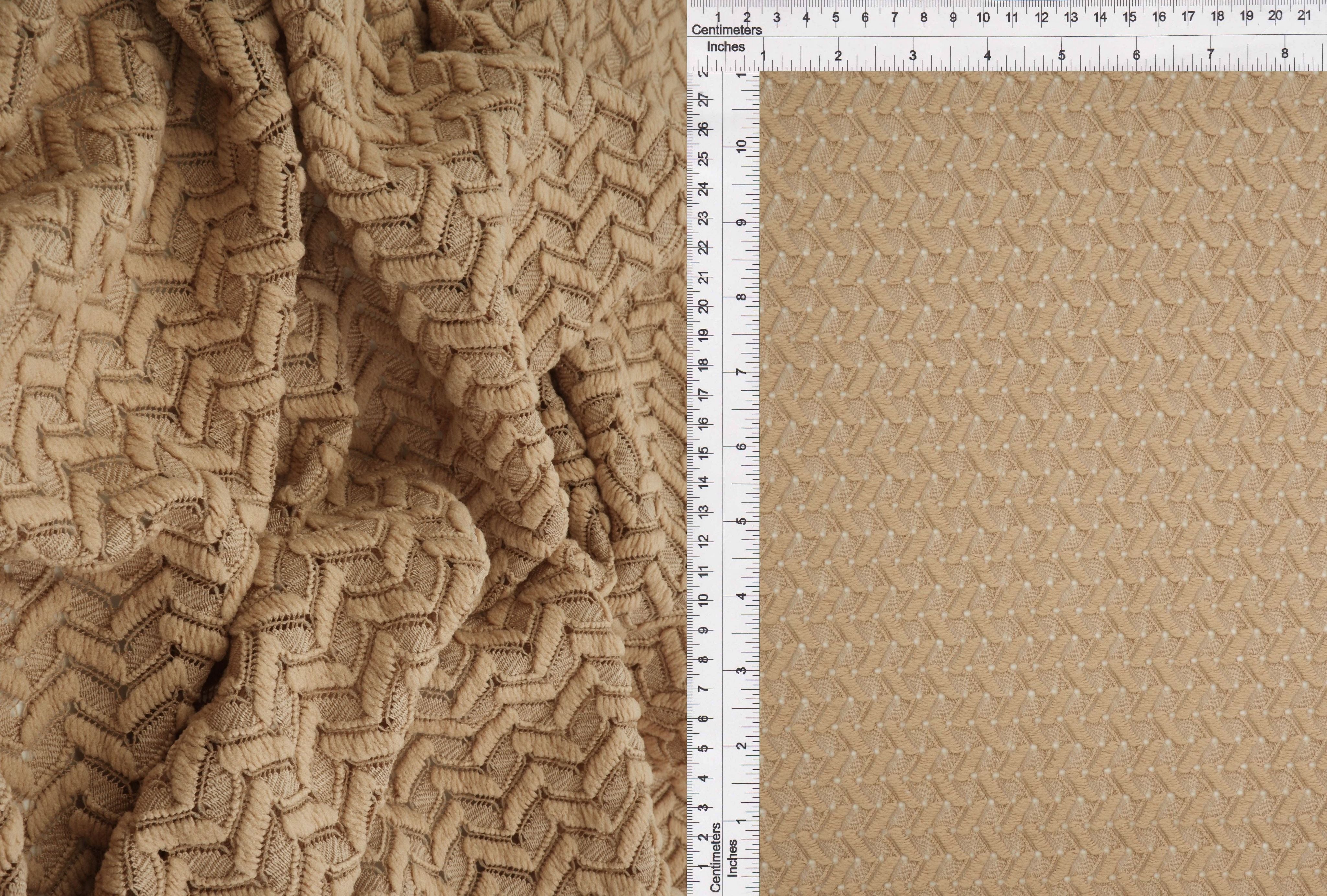 LACE4557 TAUPE BLOUSE BODYSUIT BOTTOMS CAMI CROCHET DRESS LACE LOUNGEWEAR NO-PRINT POLYESTER SOLID SPANDEX T-SHIRT TOPS TUNICS