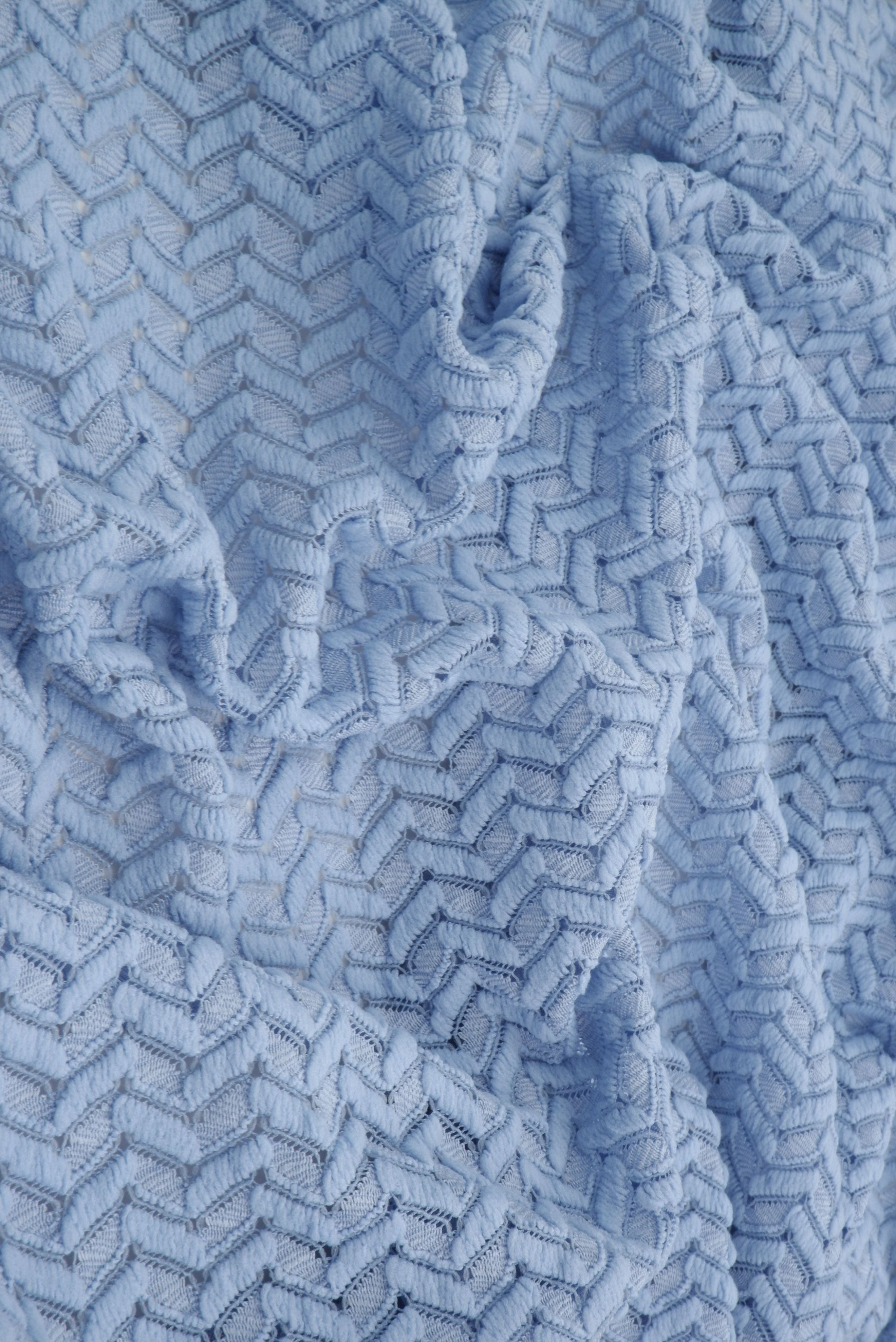 LACE4557 BLUE POWDER BLOUSE BODYSUIT BOTTOMS CAMI CROCHET DRESS LACE LOUNGEWEAR NO-PRINT POLYESTER SOLID SPANDEX T-SHIRT TOPS TUNICS