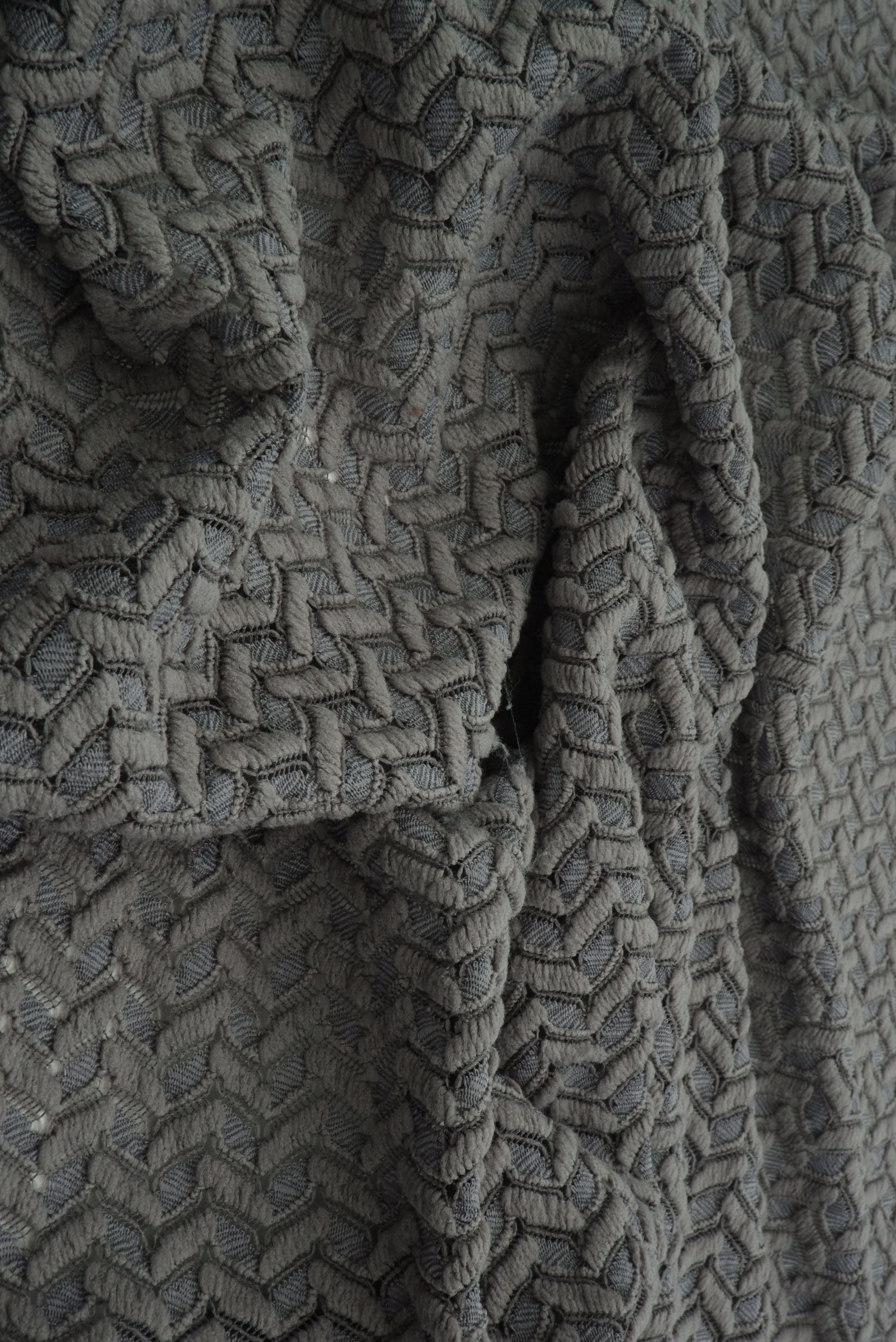 LACE4557 GREY BLOUSE BODYSUIT BOTTOMS CAMI CROCHET DRESS LACE LOUNGEWEAR NO-PRINT POLYESTER SOLID SPANDEX T-SHIRT TOPS TUNICS