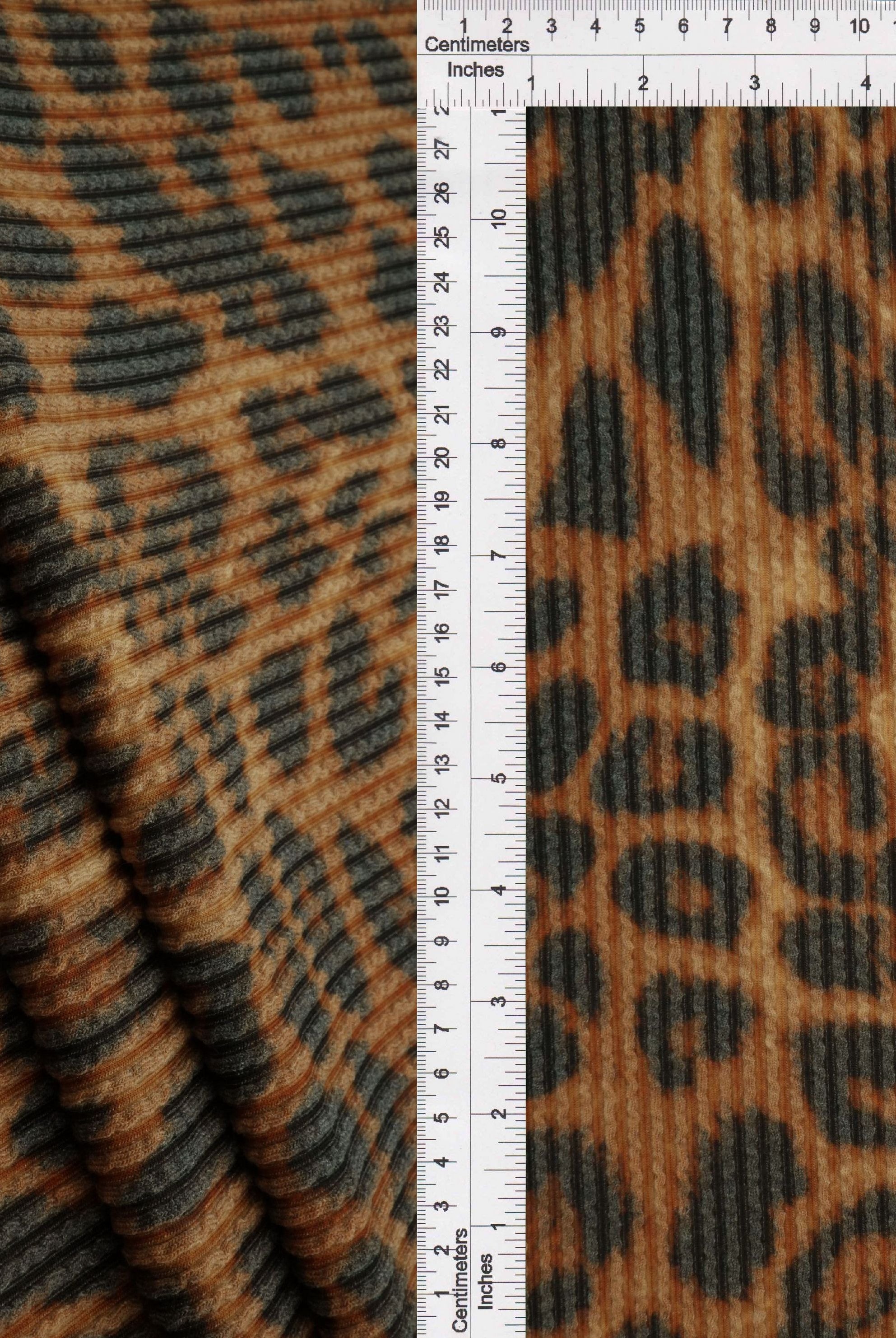 KNT4463-DU613 BROWN ACTIVEWEAR ANIMAL DOUBLE KNIT DRESS JACQUARD PANTS POLYESTER RAYON RIB SKIRTS SOLID SPANDEX STRETCH SWEATER TOPS URBAN