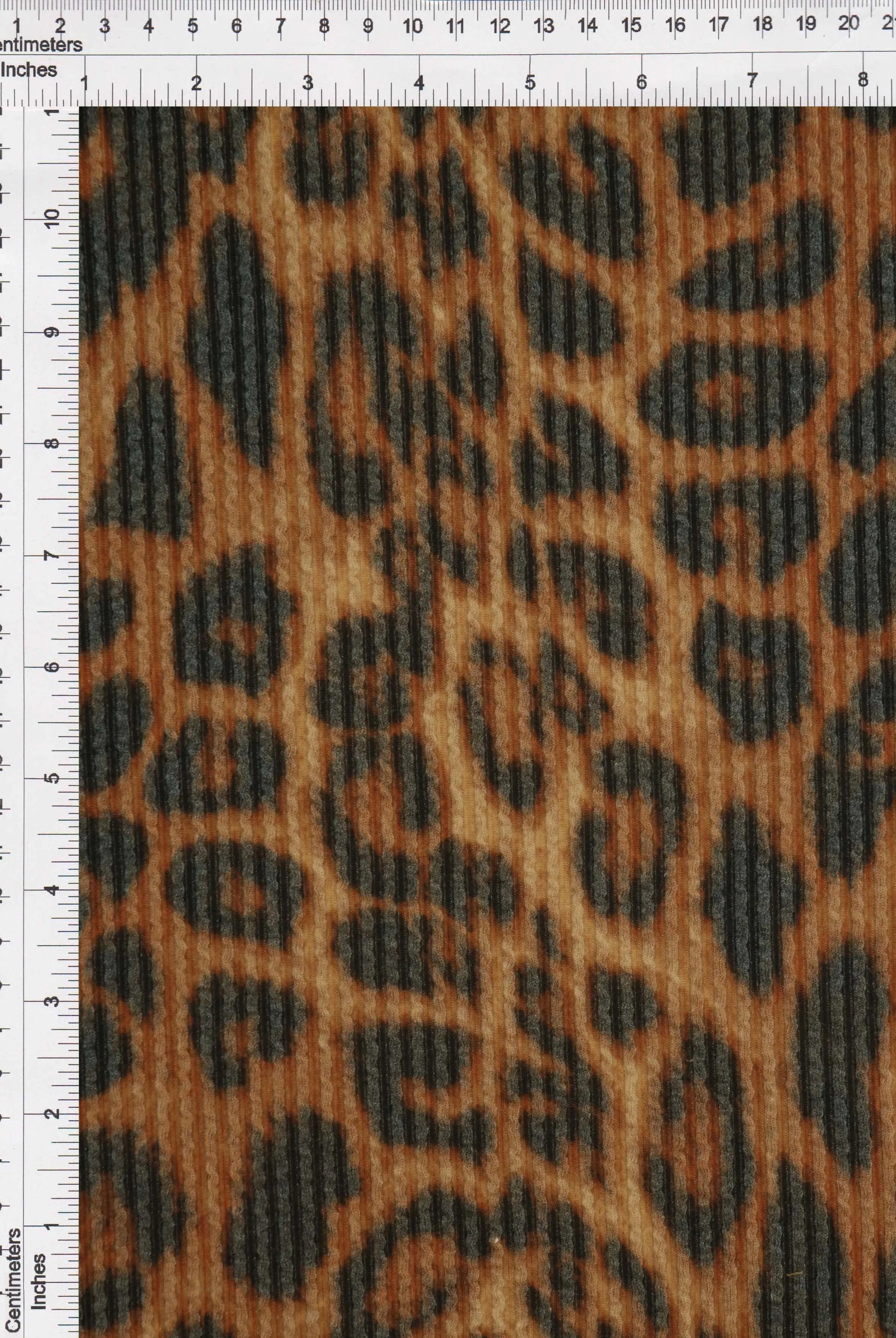 KNT4463-DU613 BROWN ACTIVEWEAR ANIMAL DOUBLE KNIT DRESS JACQUARD PANTS POLYESTER RAYON RIB SKIRTS SOLID SPANDEX STRETCH SWEATER TOPS URBAN