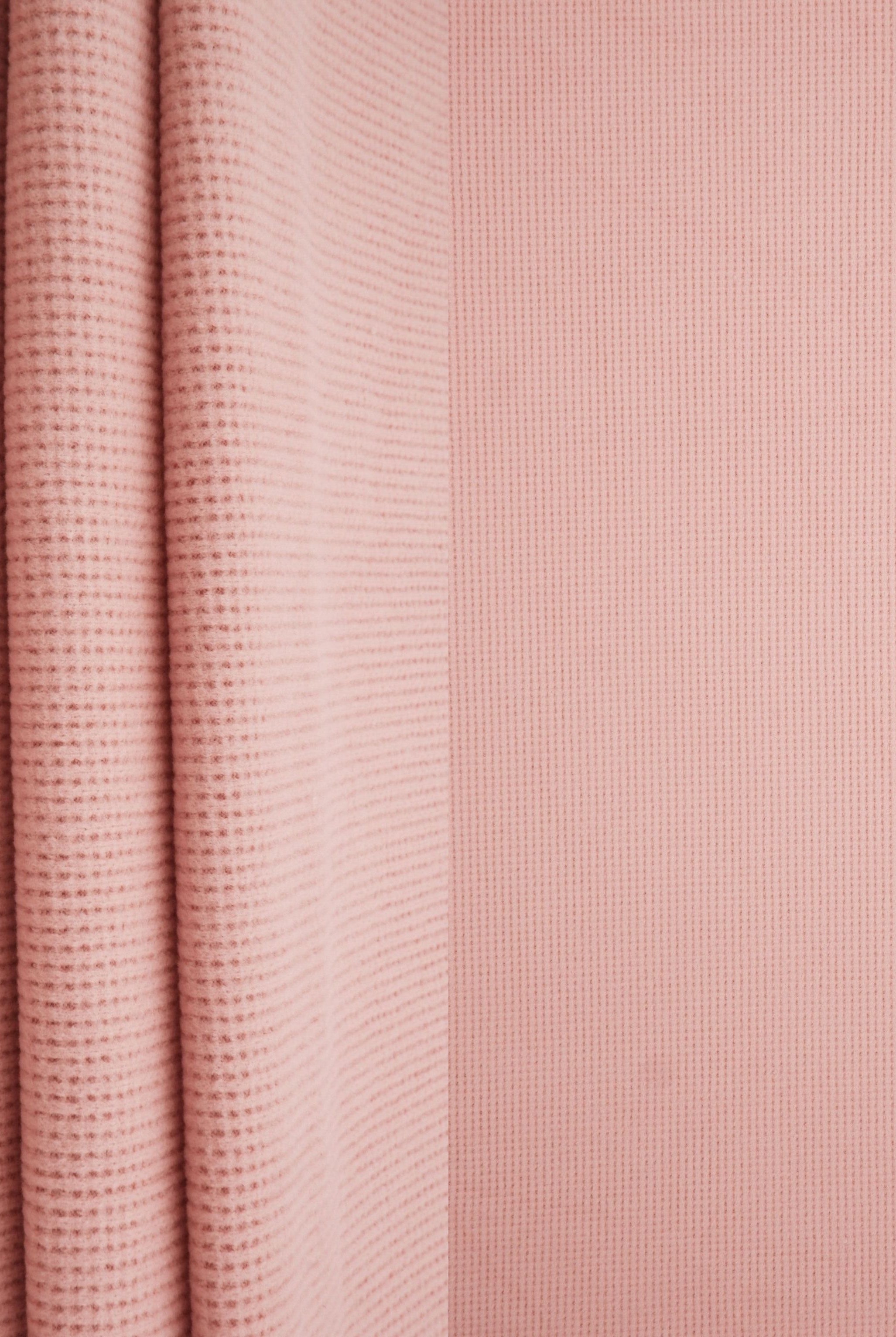 KNT4612 PINK LT. BOTTOMS KNIT NO-PRINT PANTS SKIRTS SOLID-B STRETCH SWEATER SWEATSHIRT TOPS TUNICS WAFFLE