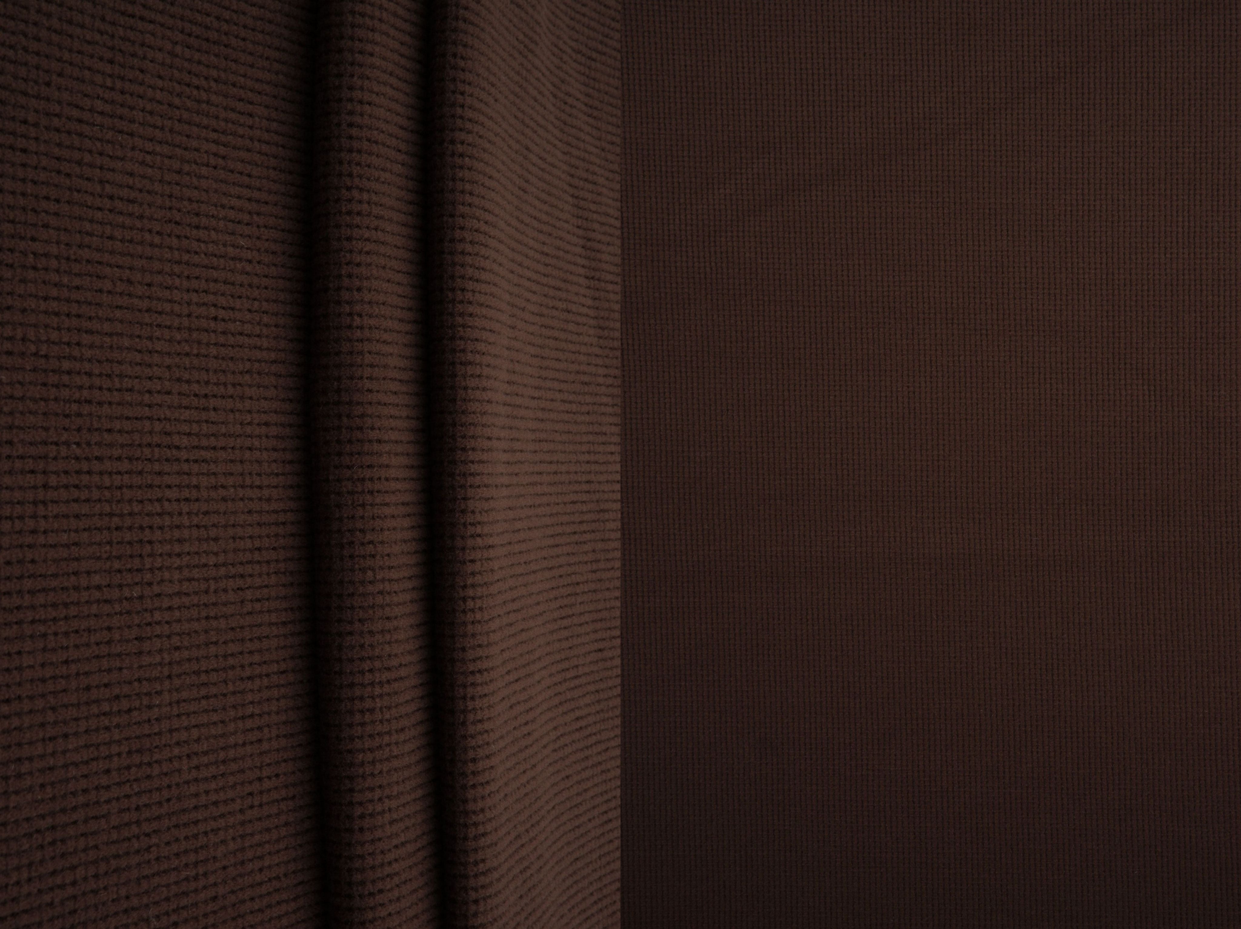 KNT4612 BROWN BOTTOMS KNIT NO-PRINT PANTS SKIRTS SOLID-B STRETCH SWEATER SWEATSHIRT TOPS TUNICS WAFFLE