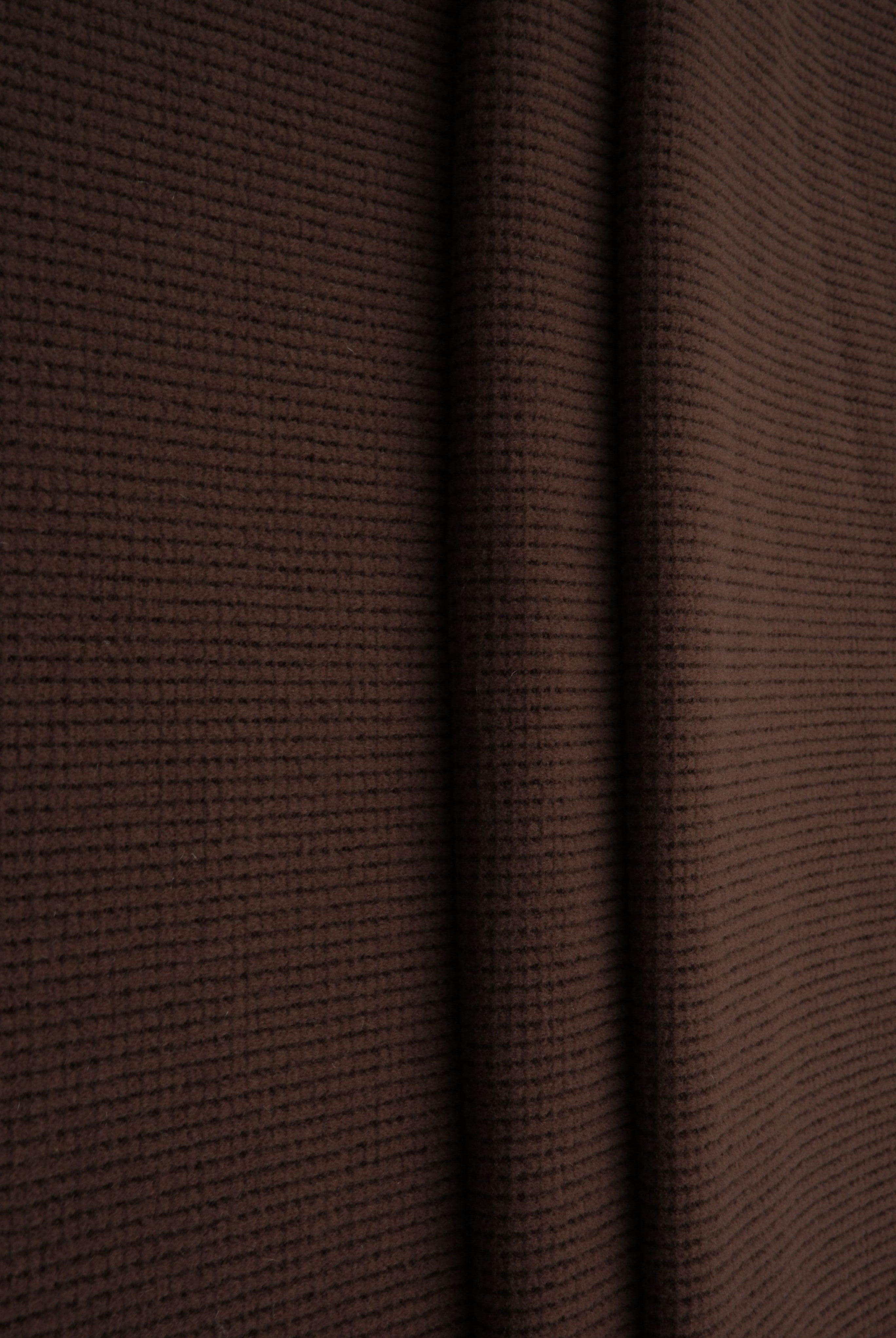 KNT4612 BROWN BOTTOMS KNIT NO-PRINT PANTS SKIRTS SOLID-B STRETCH SWEATER SWEATSHIRT TOPS TUNICS WAFFLE