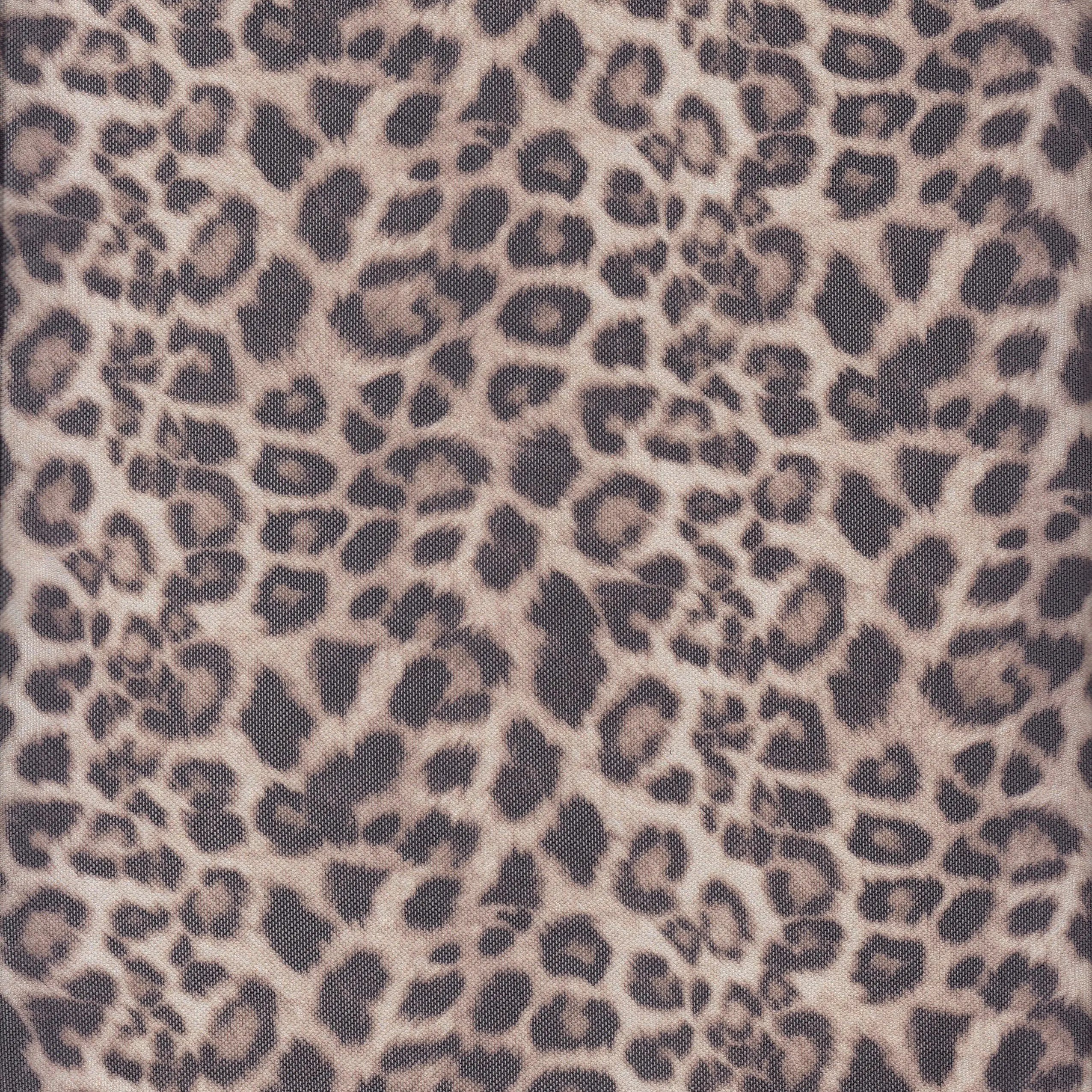 MESH-SE20351D BROWN ANIMAL BLOUSE BODYSUIT CAMI DIGITAL PRINT FLOCKING LOUNGEWEAR MESH POLYESTER SPANDEX STRETCH TOPS TUNICS