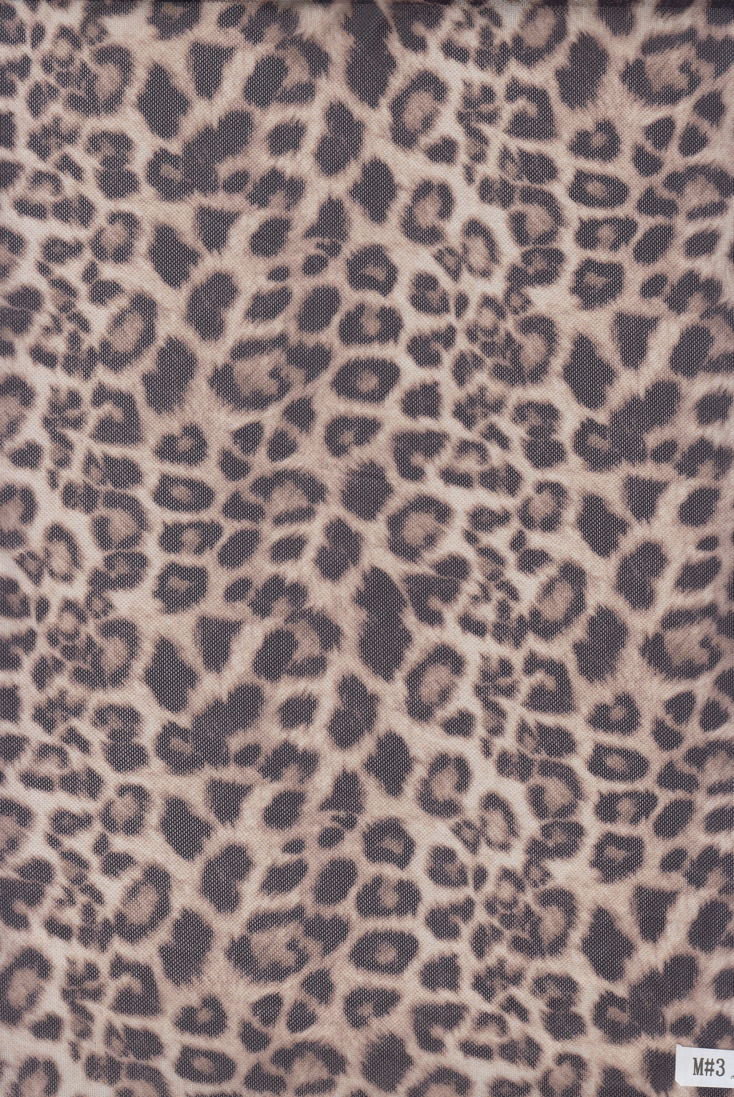 MESH-SE20351D BROWN ANIMAL BLOUSE BODYSUIT CAMI DIGITAL PRINT FLOCKING LOUNGEWEAR MESH POLYESTER SPANDEX STRETCH TOPS TUNICS